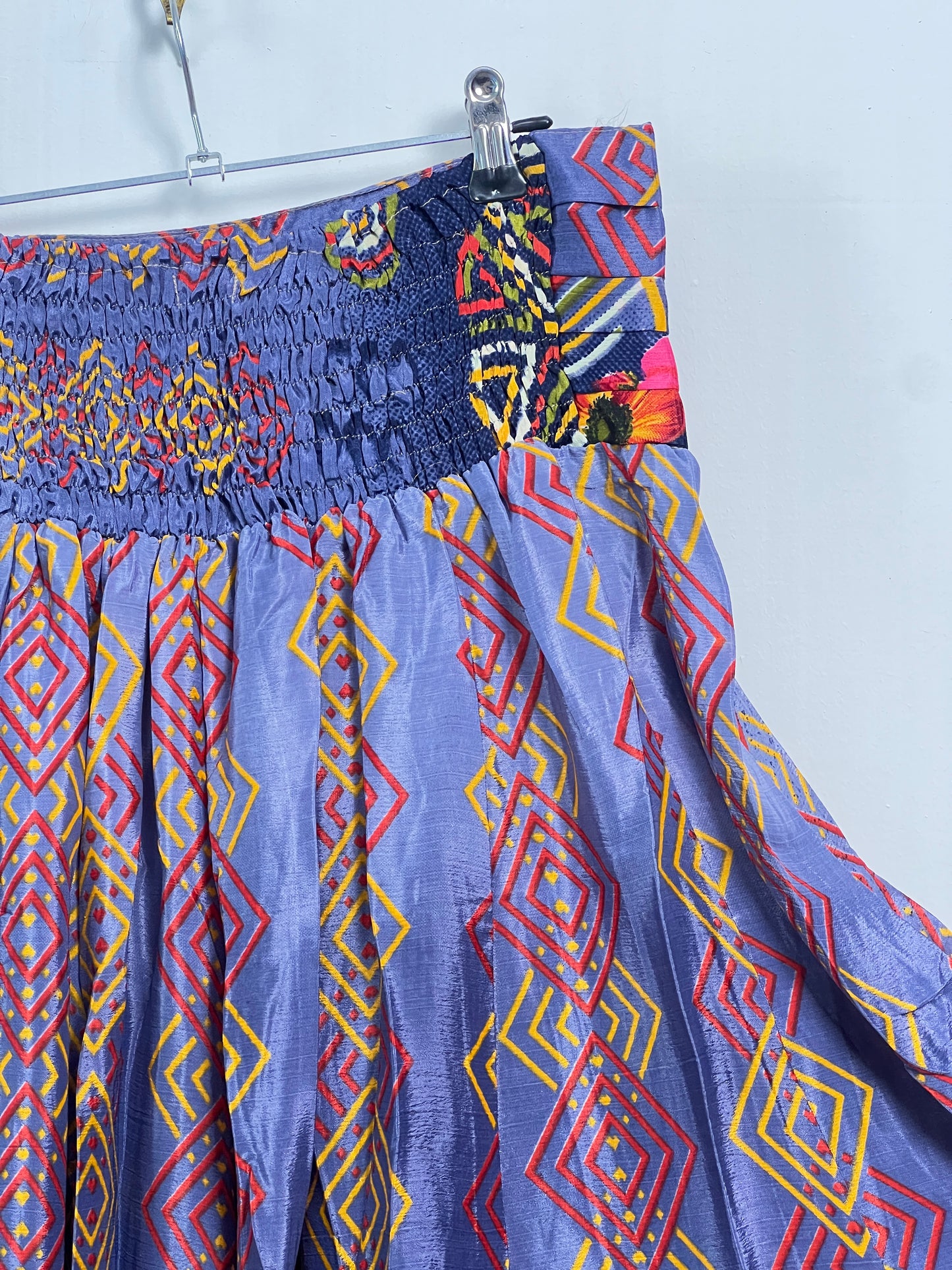 Vintage Saree Silk Pleated Skirt