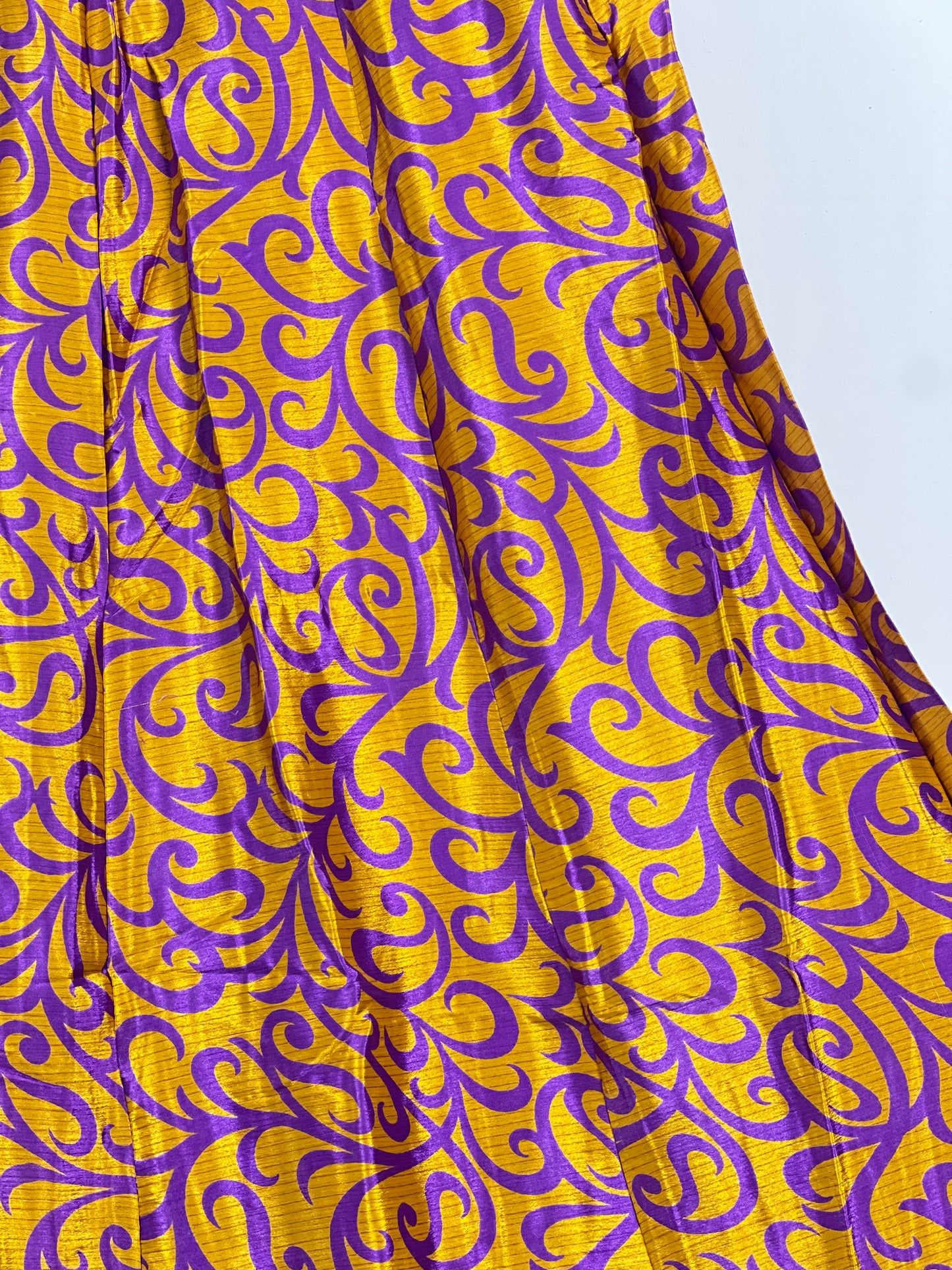 Vintage Saree Silk Pleated Skirt