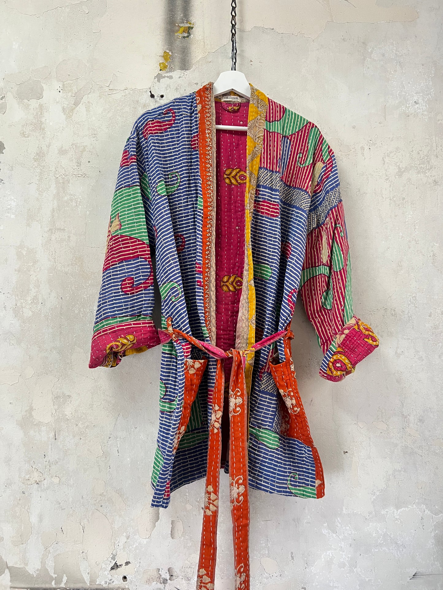 Vintage Cotton Kantha Relaxed Jacket ~ No 13