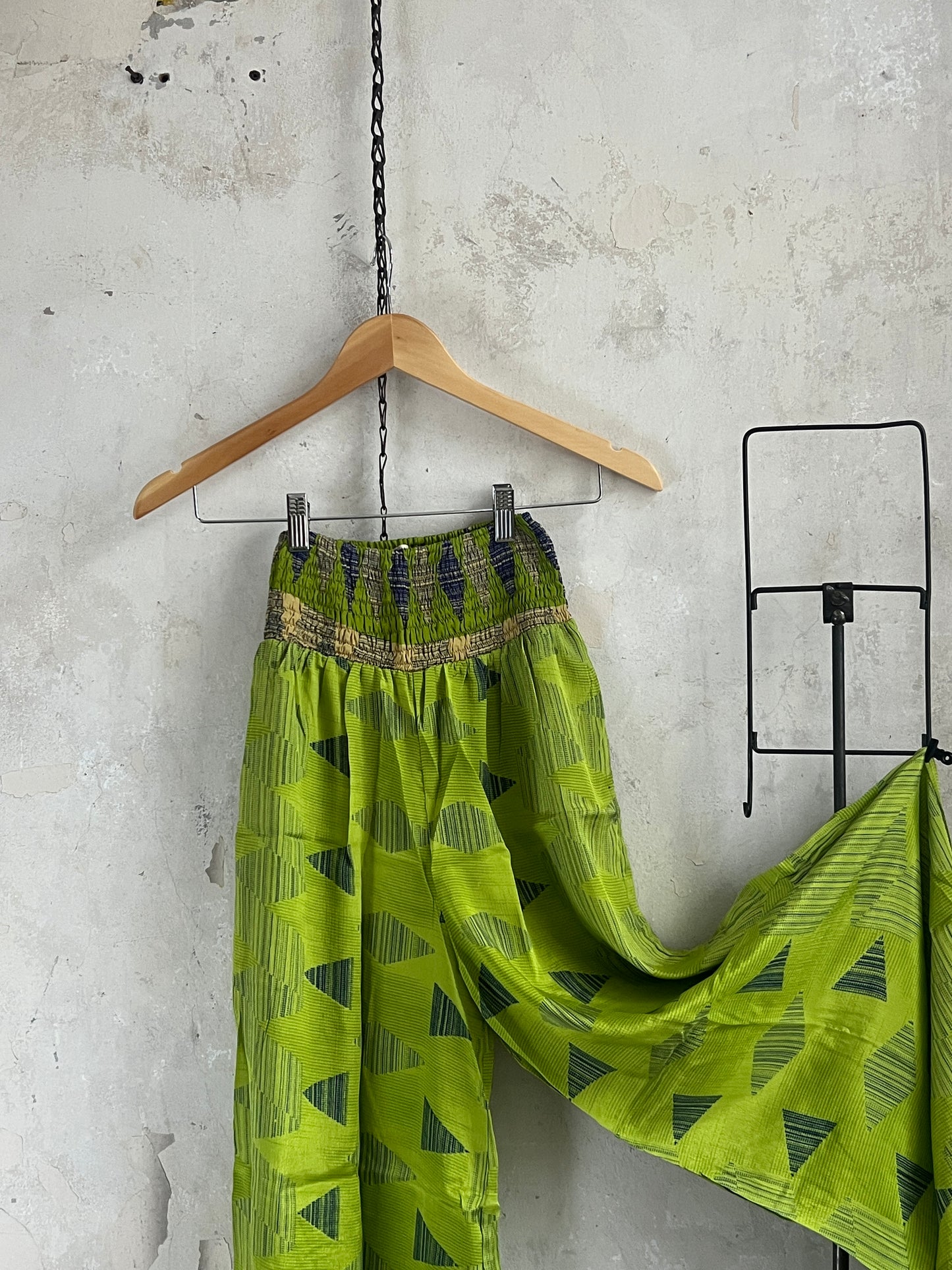 Vintage Saree Silk Trousers & Shirt Co-ordinated Set