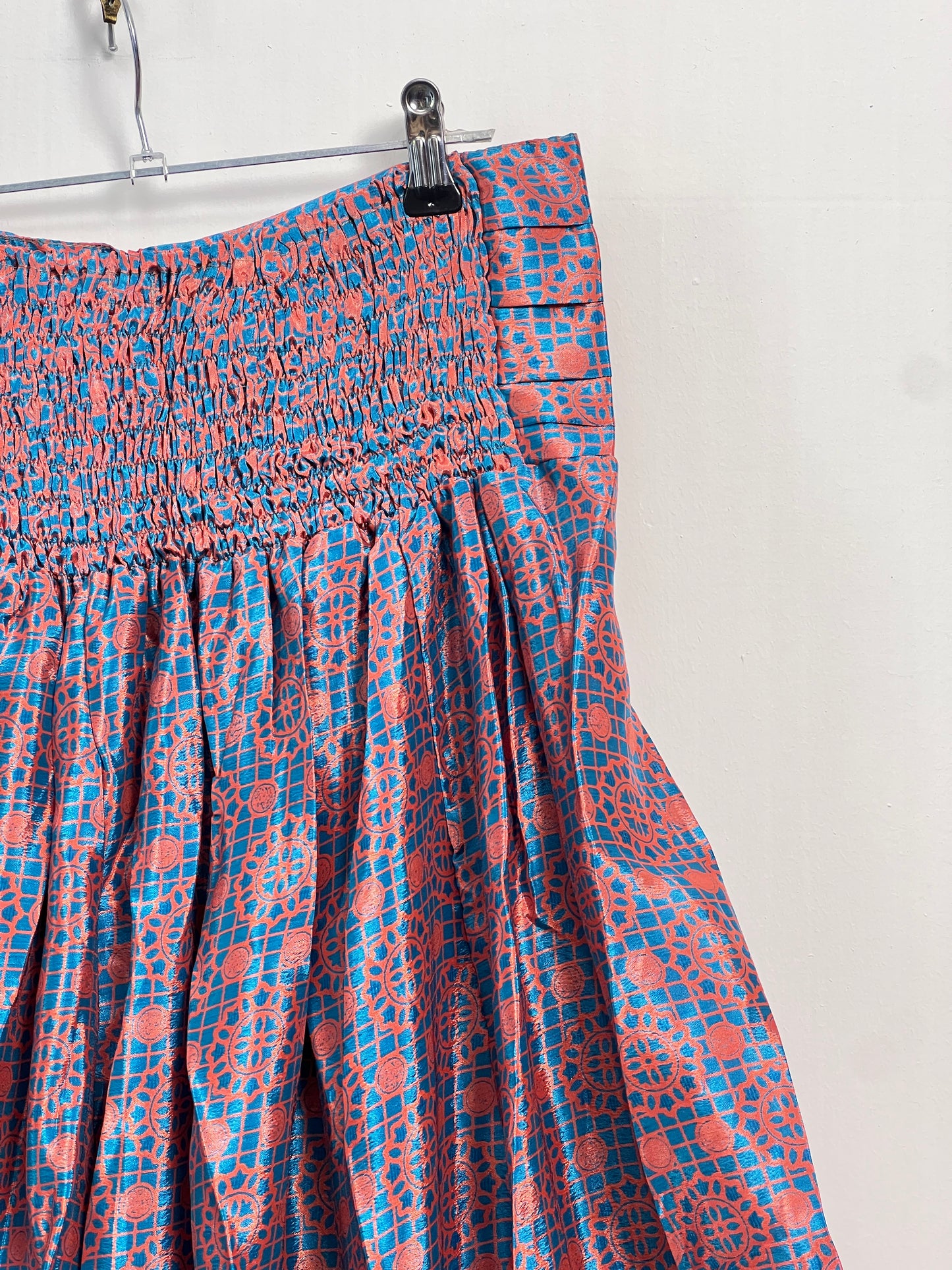 Vintage Saree Silk Pleated Skirt