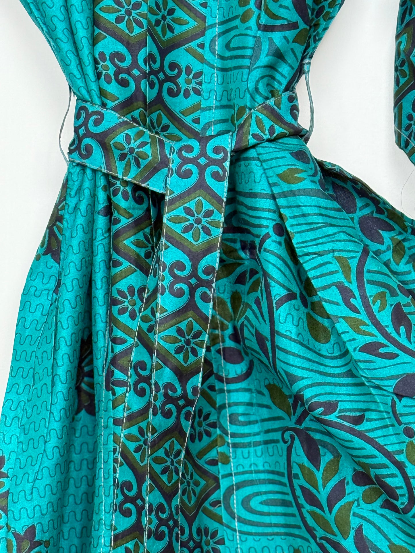 Vintage Saree Silk Kimono / Duster - Long
