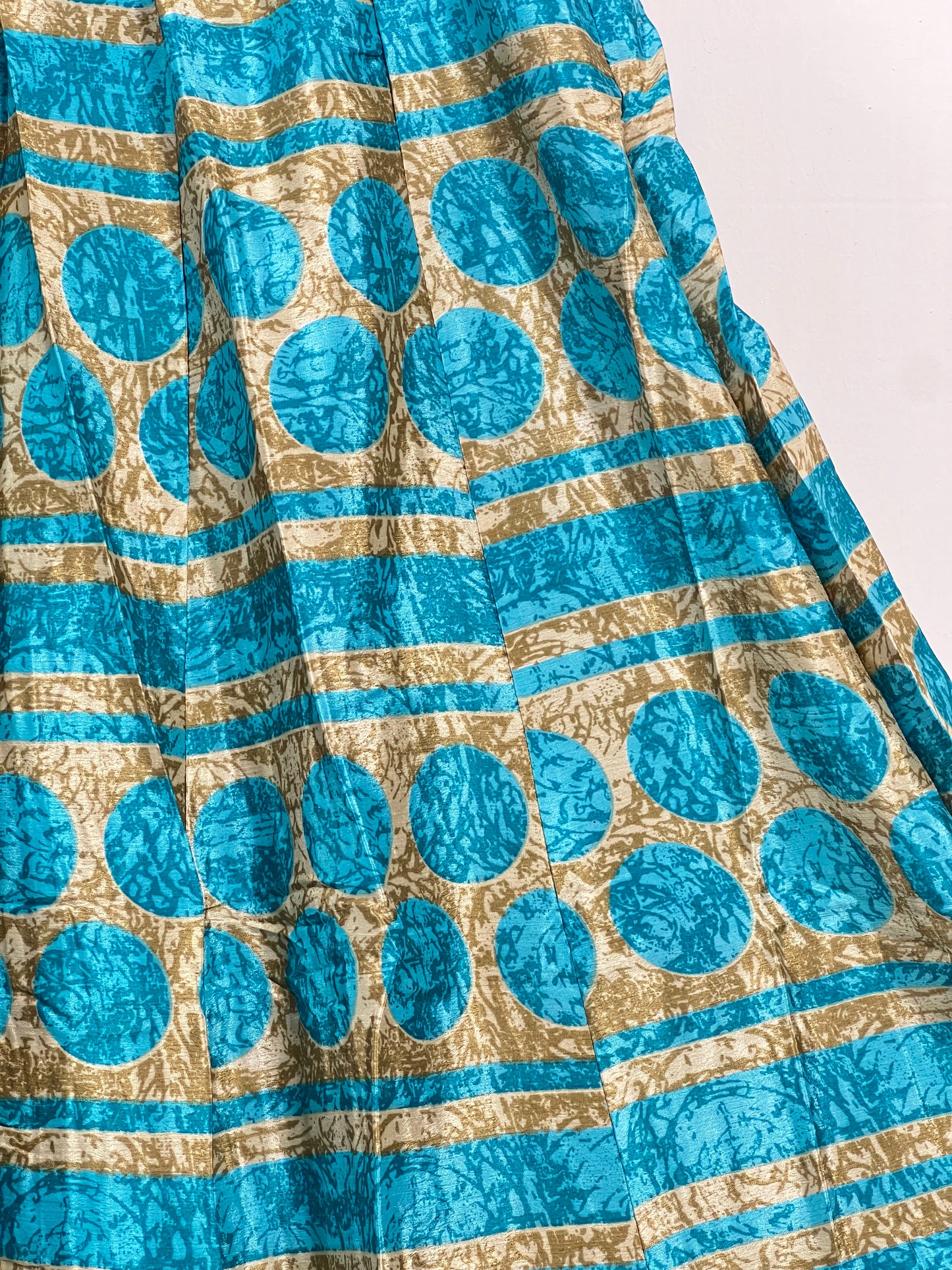 Vintage Saree Silk Pleated Skirt