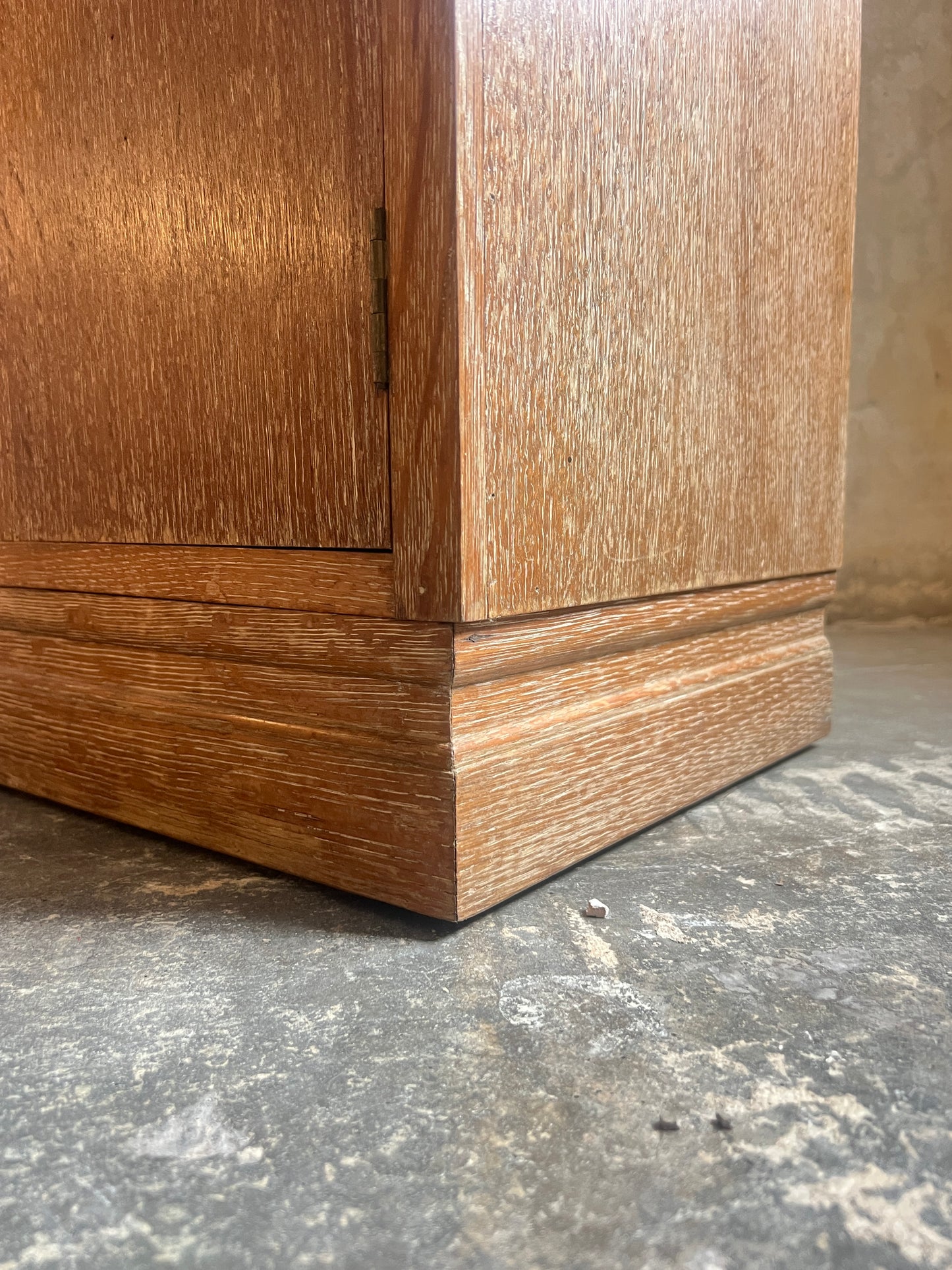 1930’s Limed Oak Bedside Cabinet