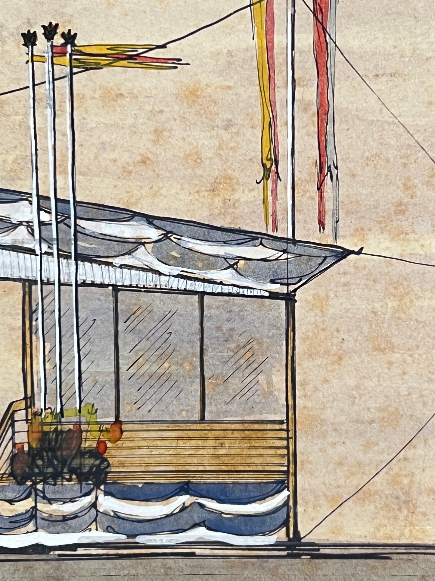 Original plans for the Royal Dais used during the opening ceremony of the Forth Road Bridge