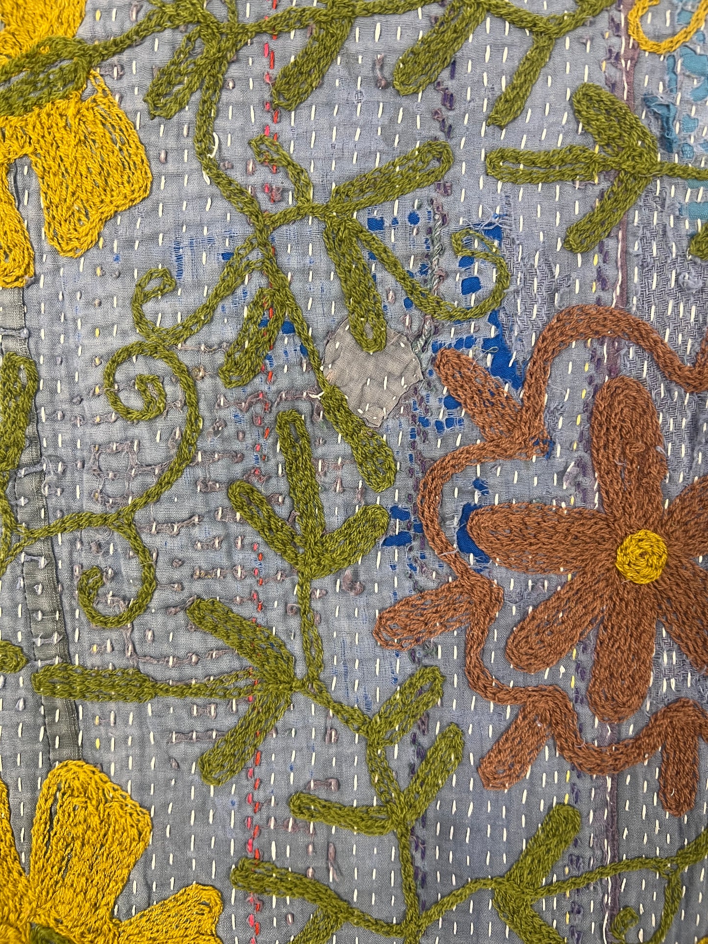 Vintage Kantha Suzani Quilt