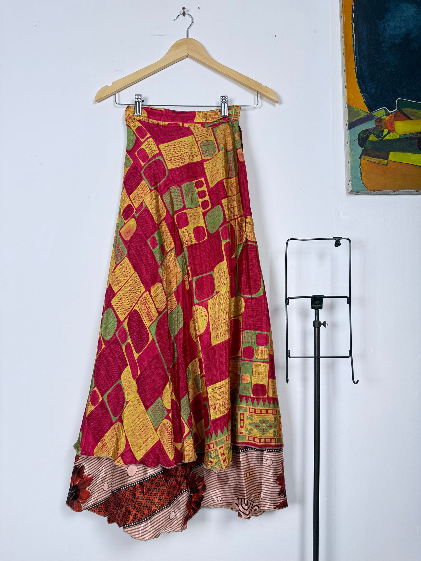 Vintage Saree Silk Wrap Skirt