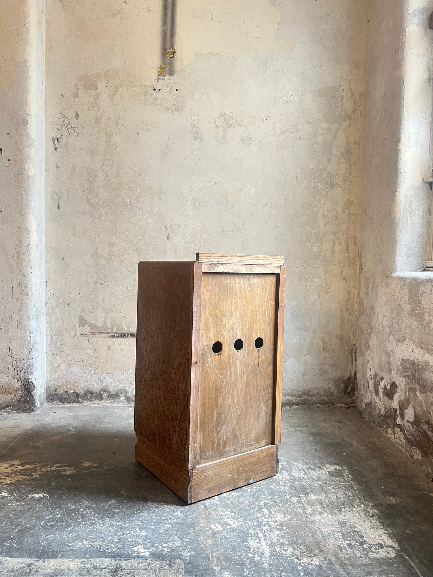 1930’s Limed Oak Bedside Cabinet