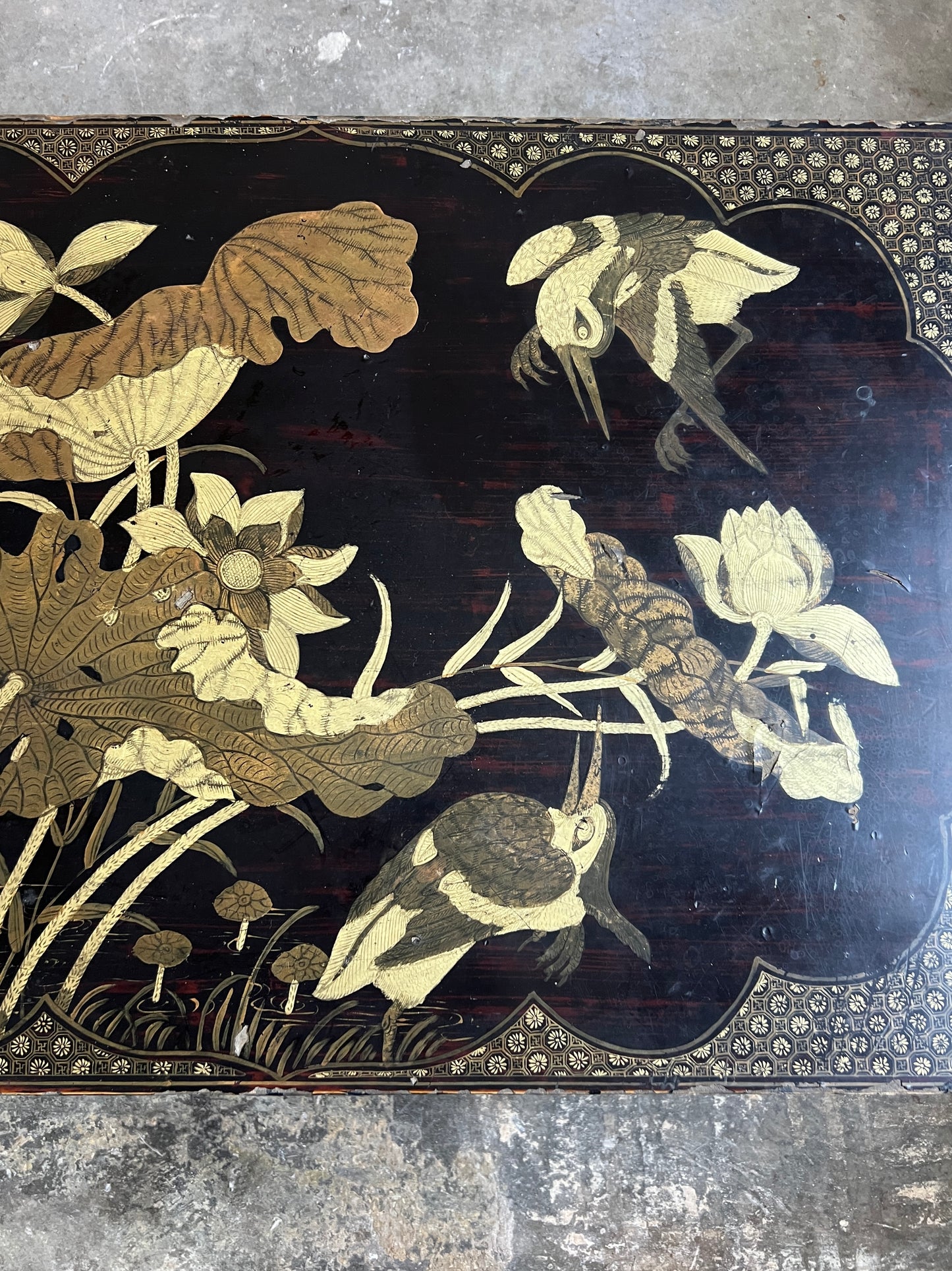 A Chinese Export Lacquered Coffee Table