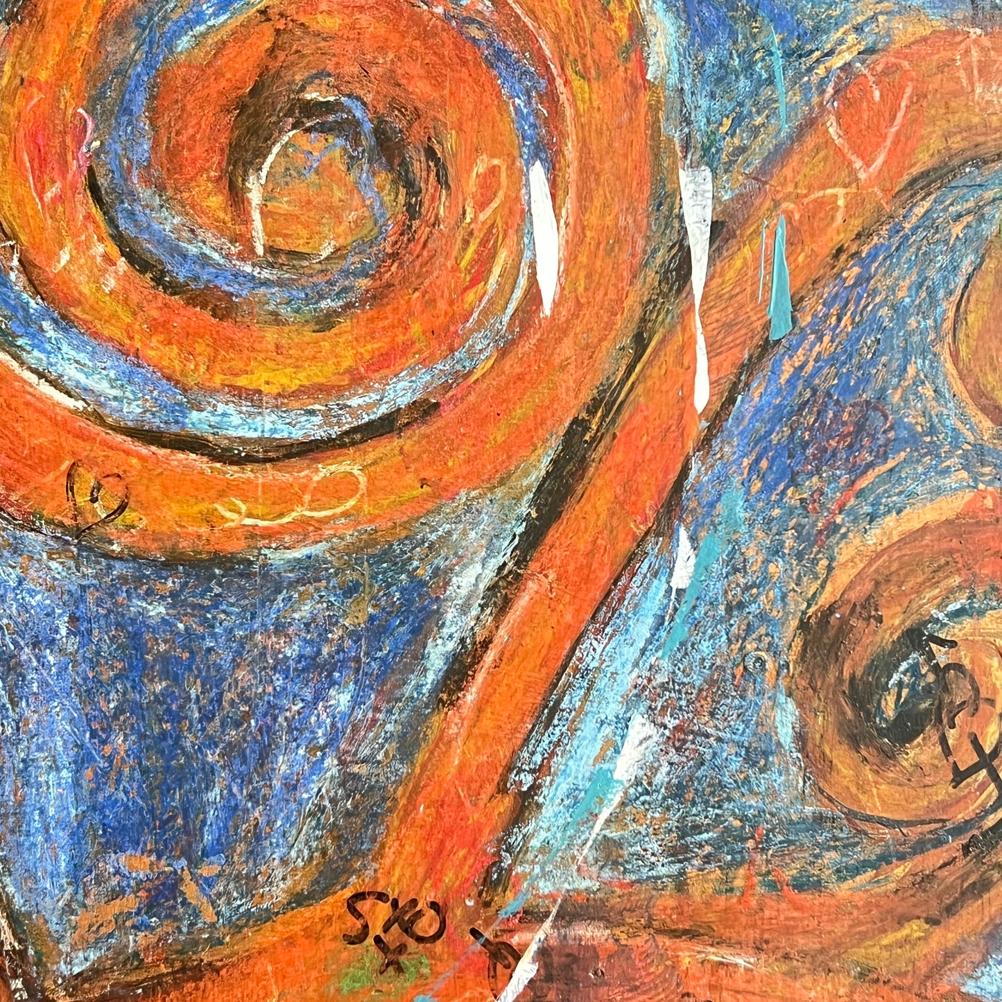 Double sided original mixed media artworks ‘The Prince’ and ‘The Tree of Life’ by contemporary artist Harry Charles Tim