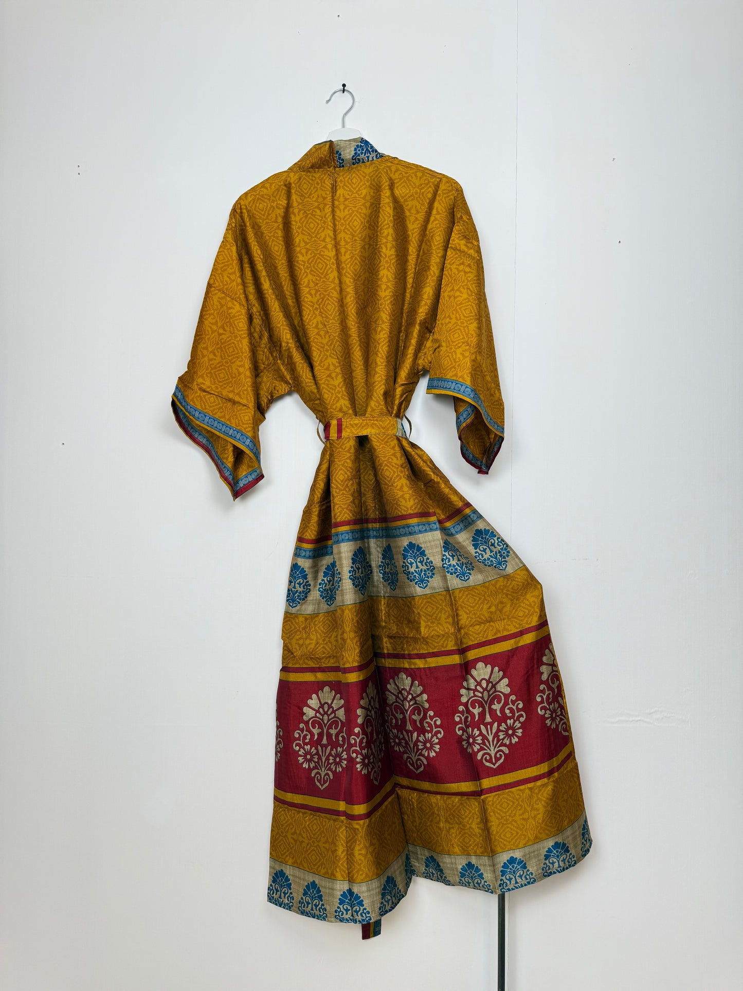 Vintage Saree Silk Kimono / Duster - Long