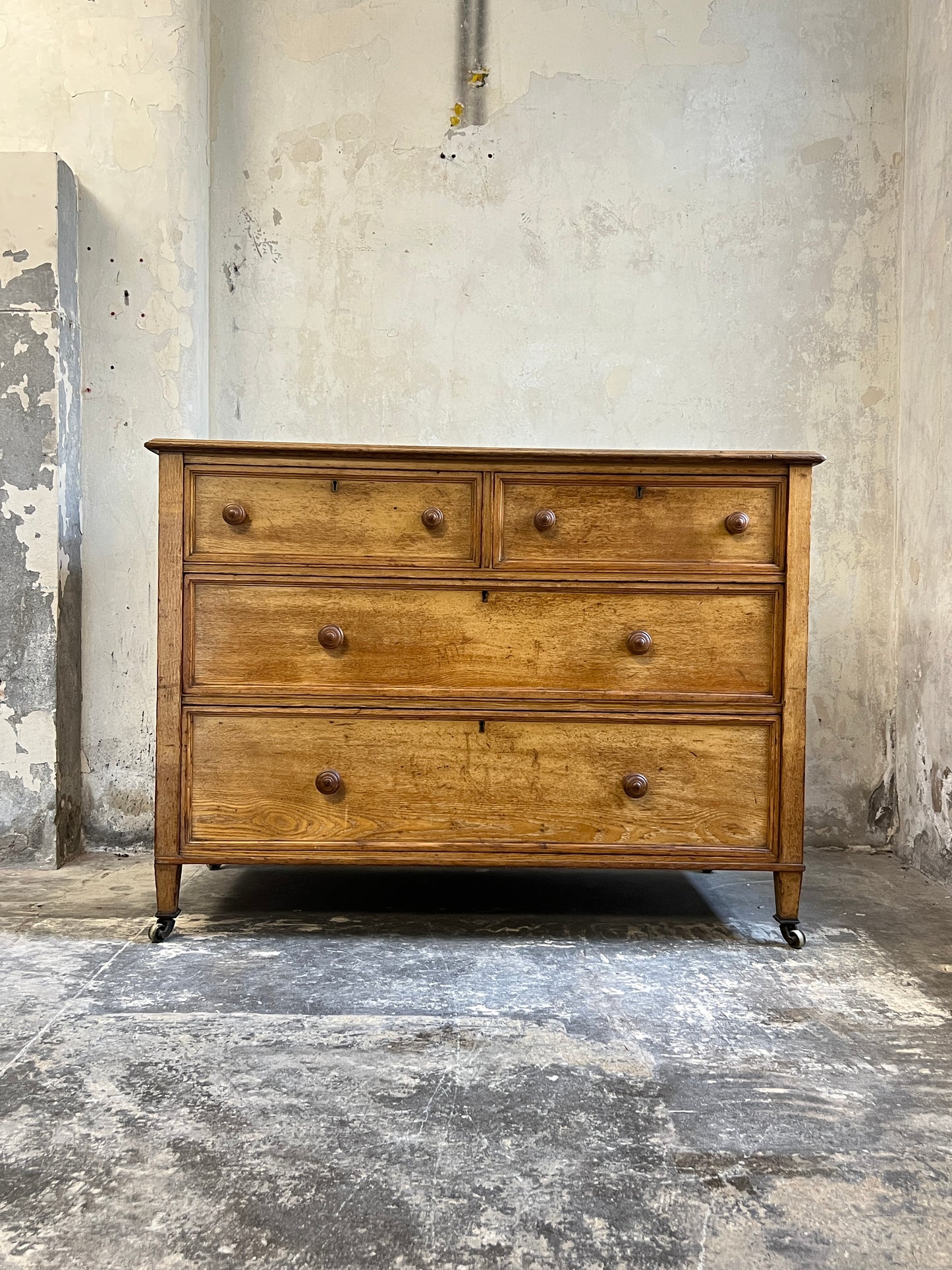 19thC Ash Chest of Drawers