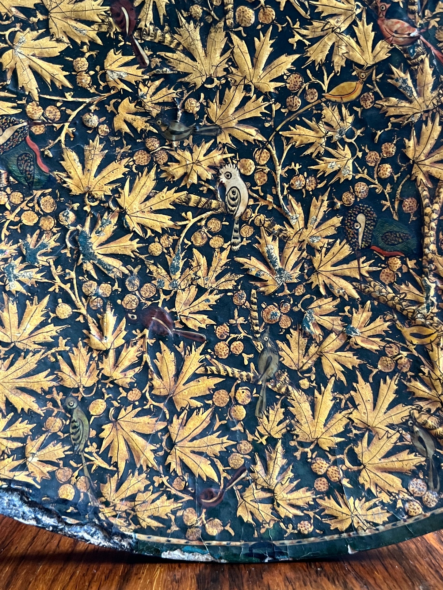 Late 19thC Kashmiri Papier-Mache Footed Dish