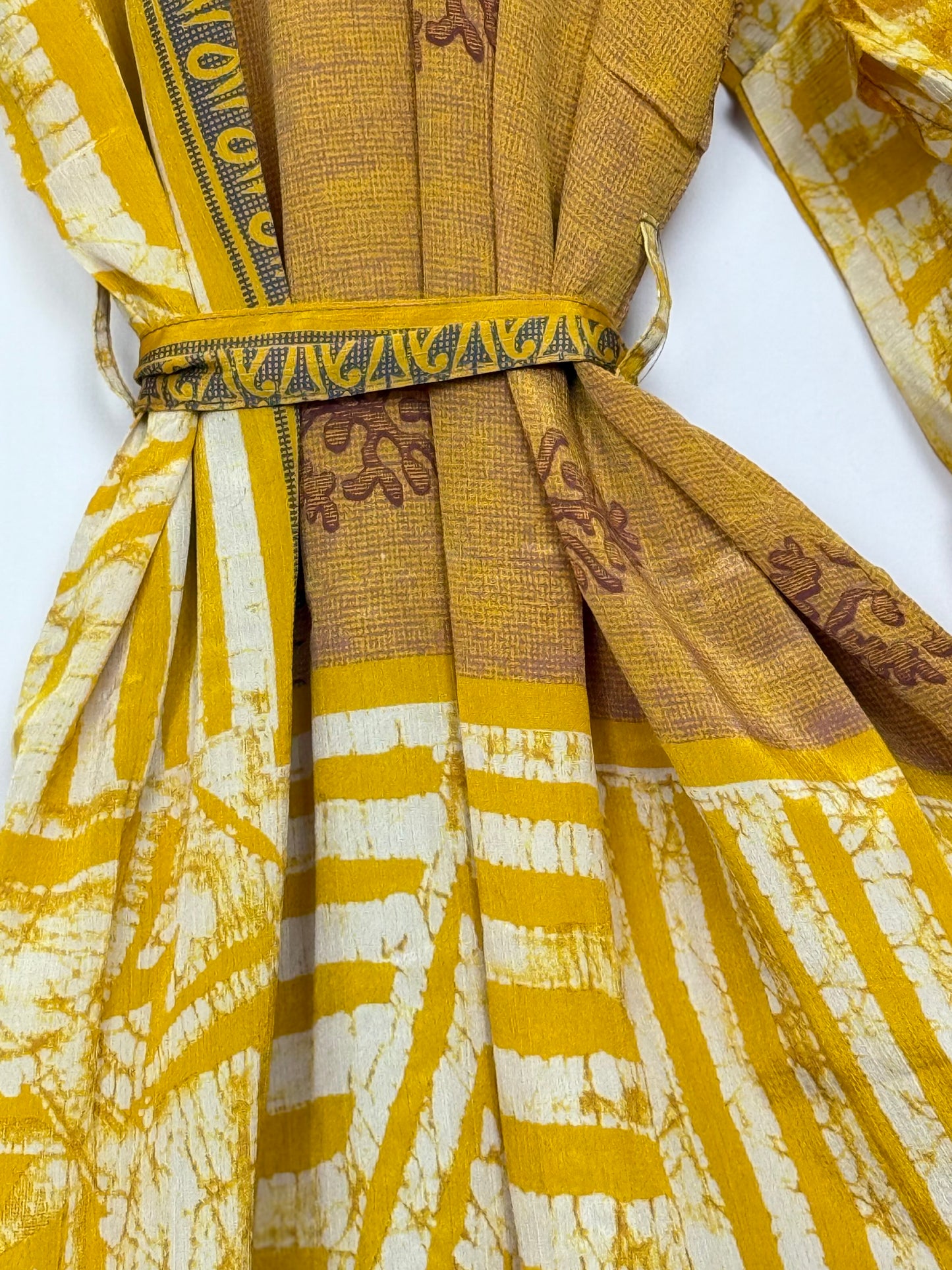 Vintage Saree Silk Kimono / Duster - Long