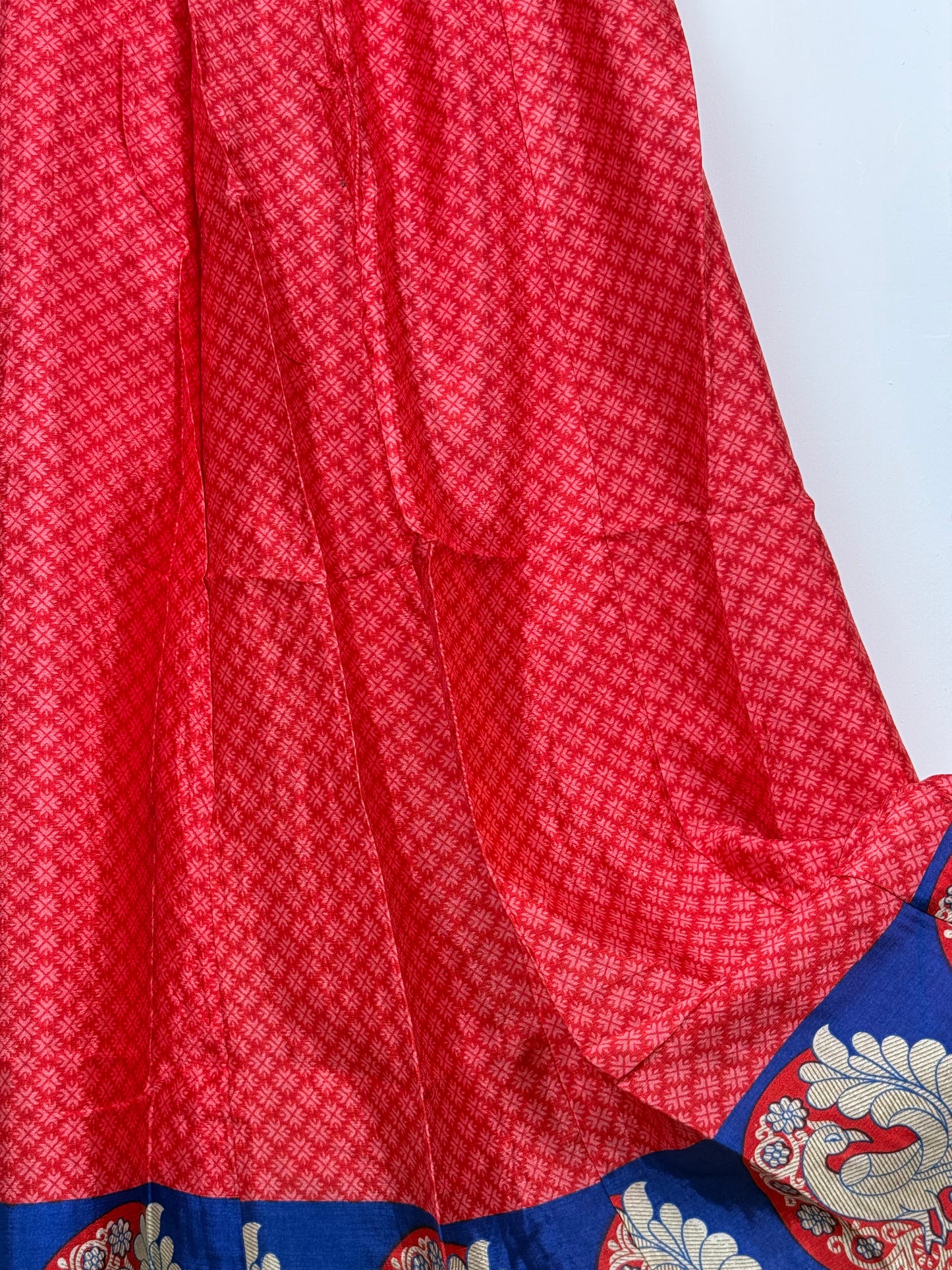 Vintage Saree Silk Pleated Skirt