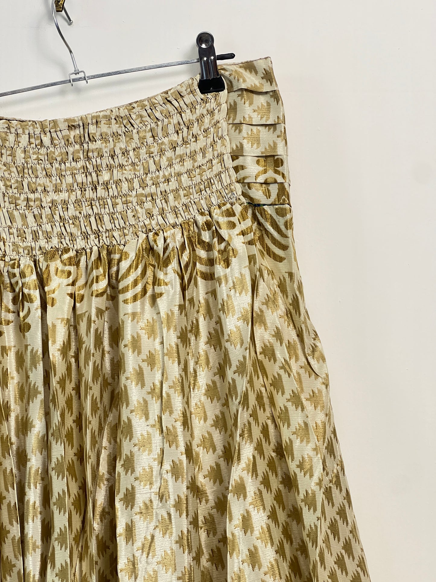Vintage Saree Silk Pleated Skirt