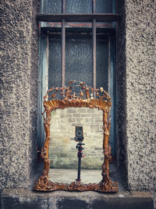 A rare George III Gilt Wood and Gesso Miniature Mantel Mirror