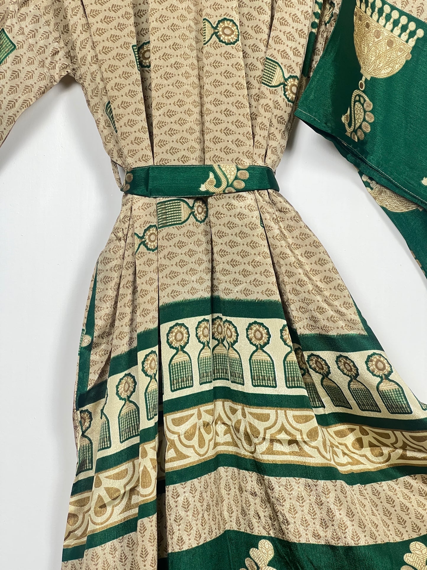 Vintage Saree Silk Kimono / Duster - Long - Wider Unisex Fit