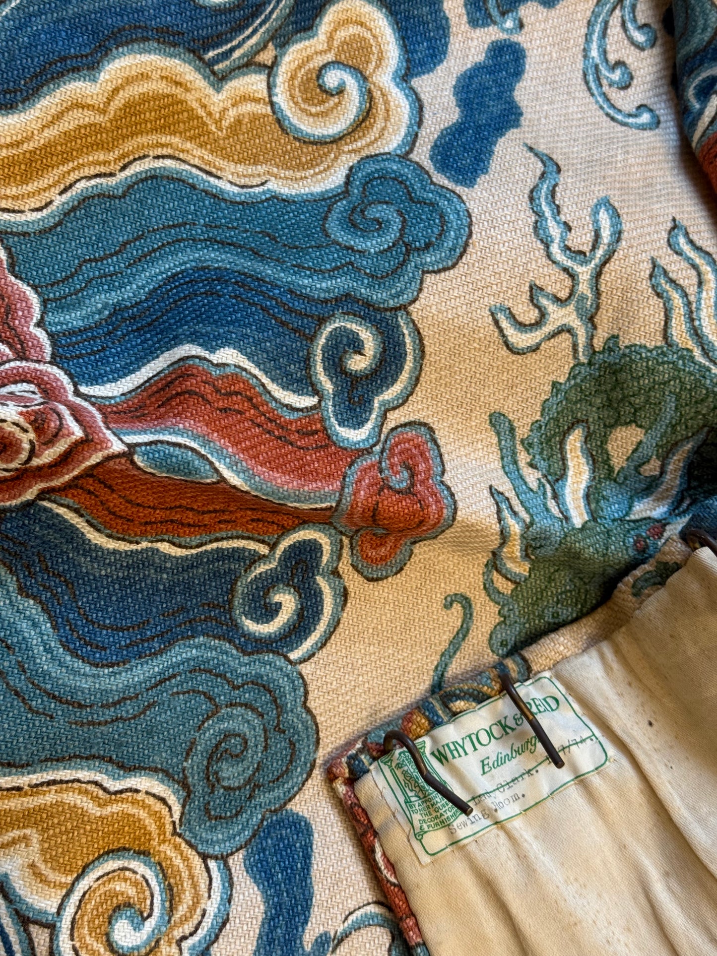 Whytock & Reid 'Emperors Robe' Chinoiserie Curtain Fabric 1974