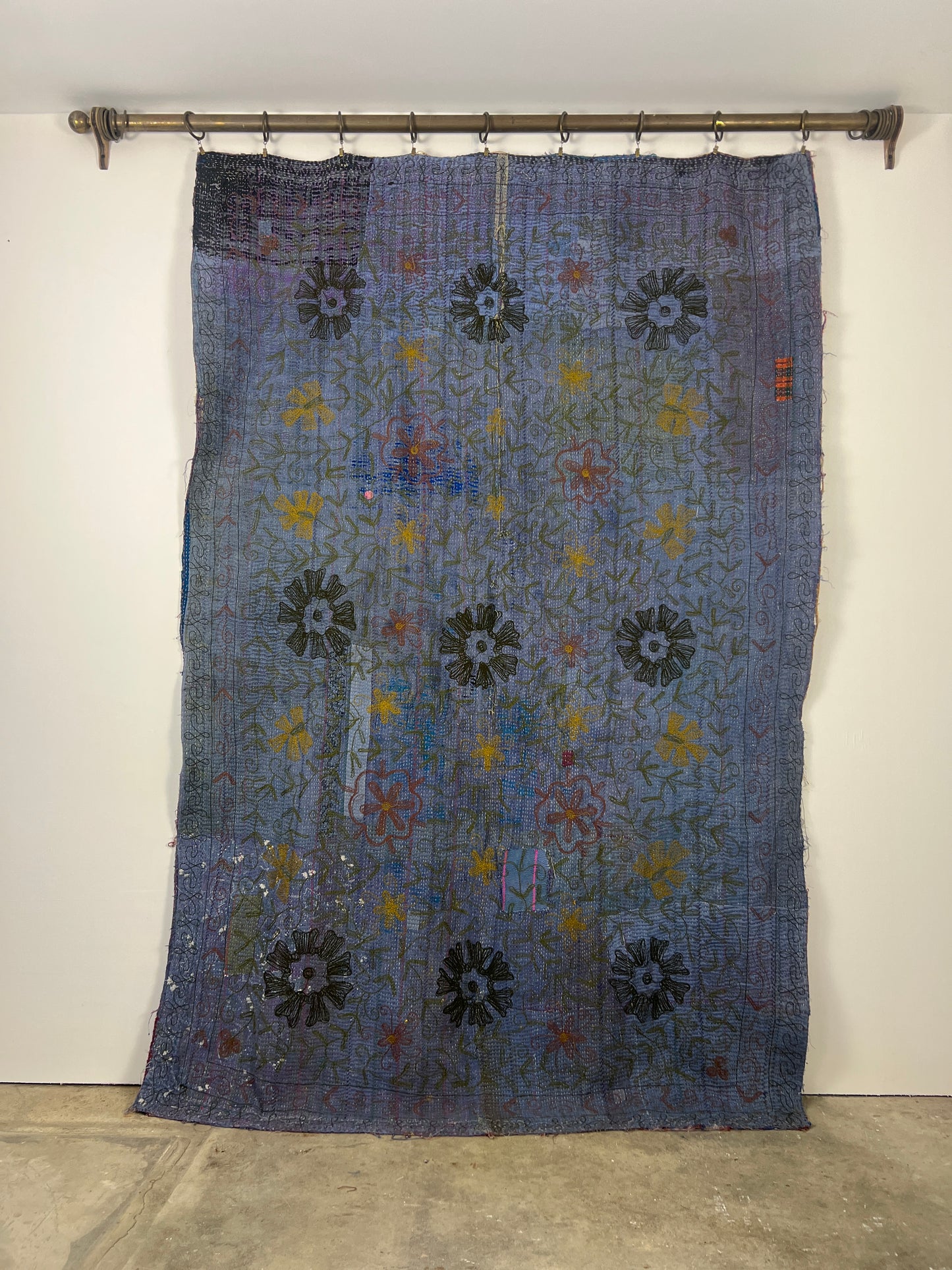 Vintage Kantha Suzani Quilt