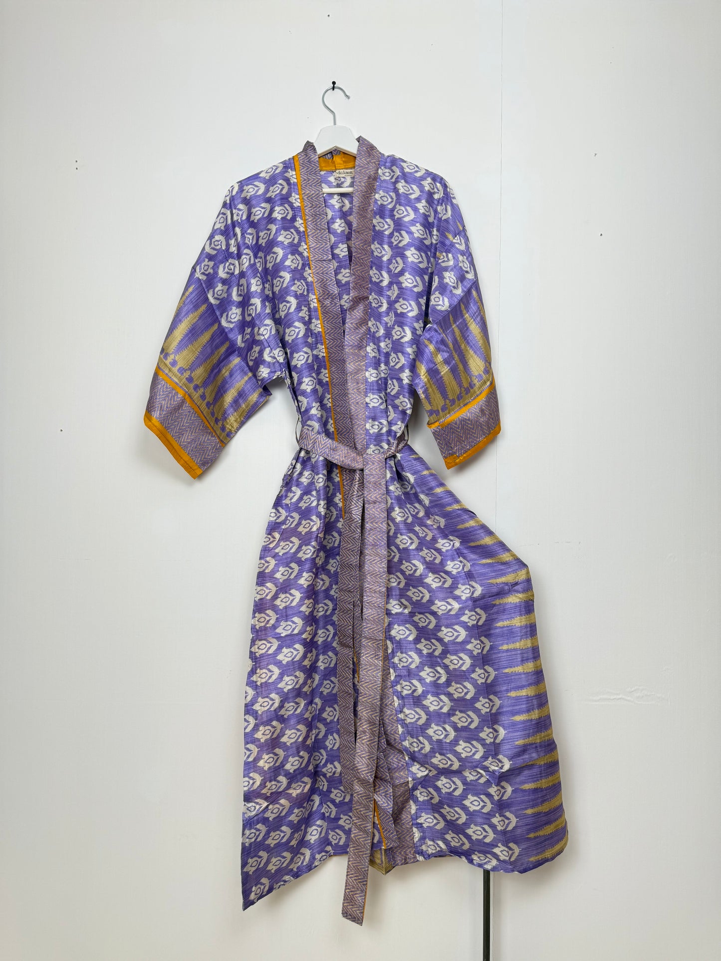 Vintage Saree Silk Kimono / Duster - Long