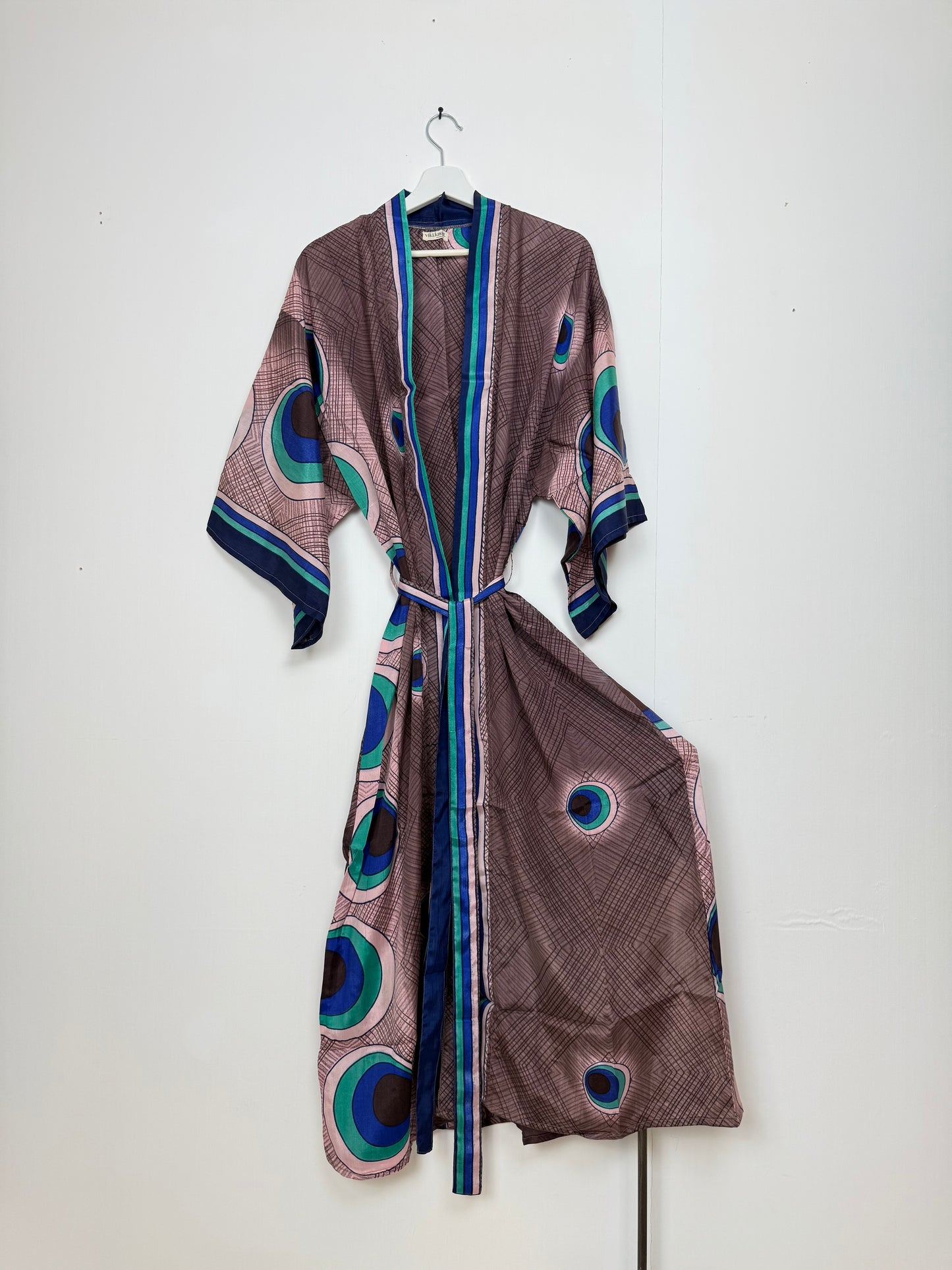 Vintage Saree Silk Kimono / Duster - Long