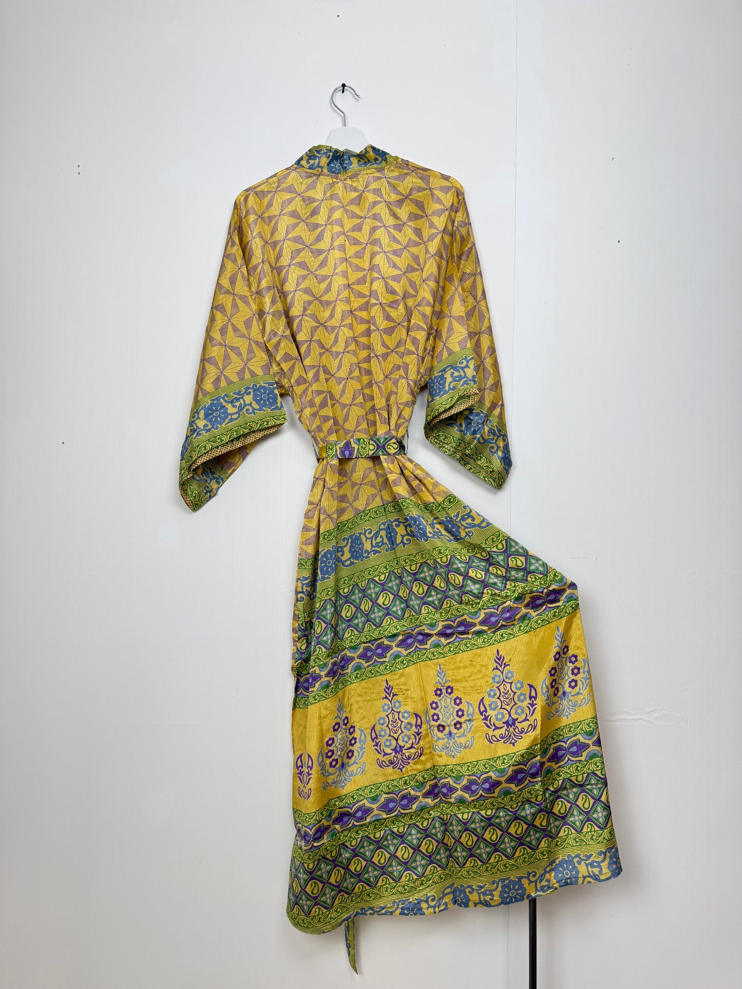 Vintage Saree Silk Kimono / Duster - Long