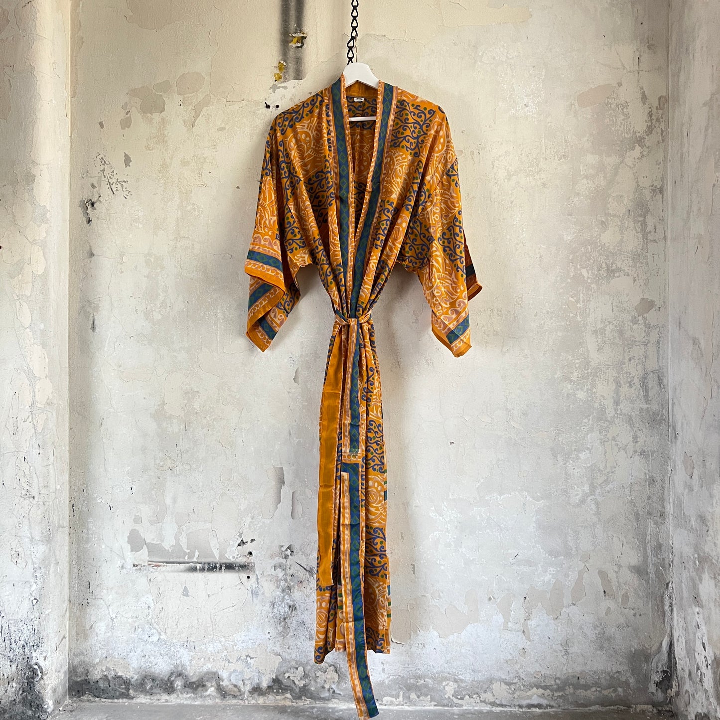 Long Vintage Silk Kimono