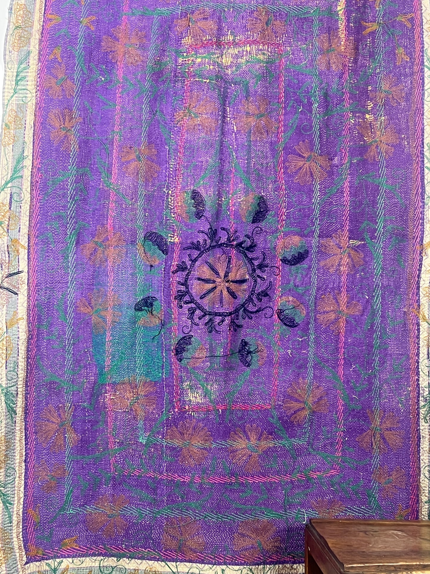 Vintage Kantha Suzani Quilt