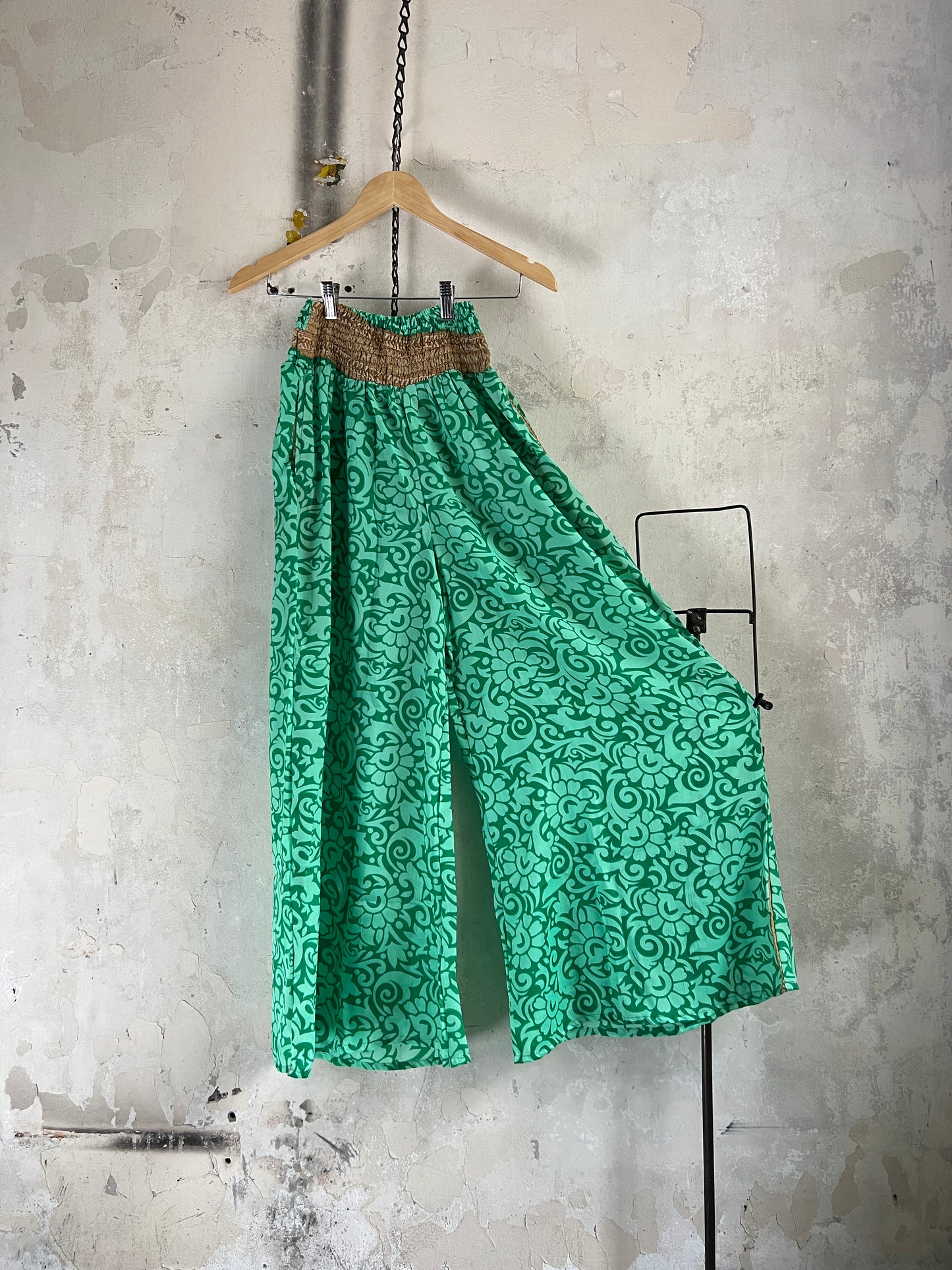 Vintage Saree Silk Trousers & Shirt Co-ordinated Set