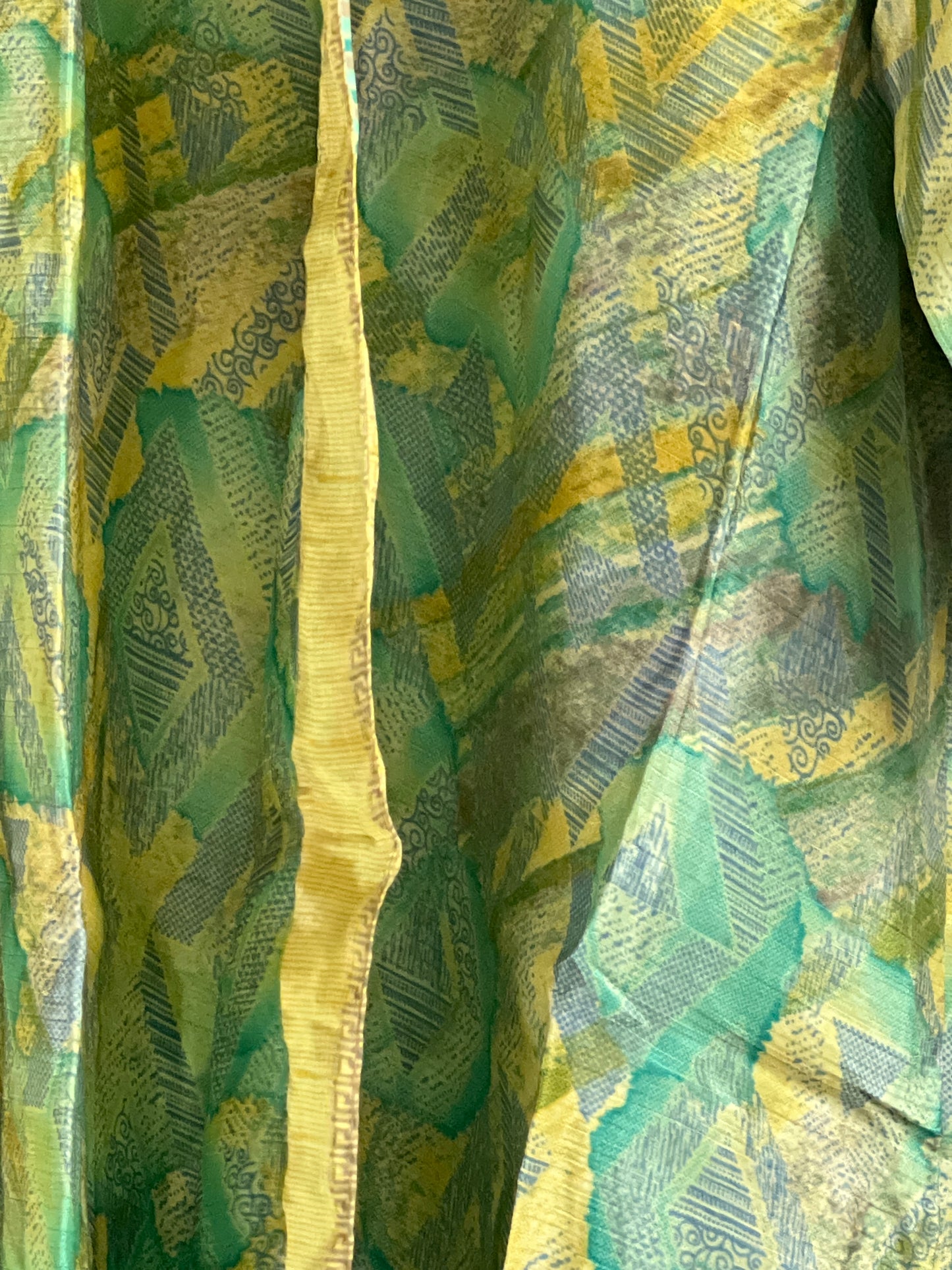 Vintage Saree Silk Trousers & Shirt Co-ordinated Set