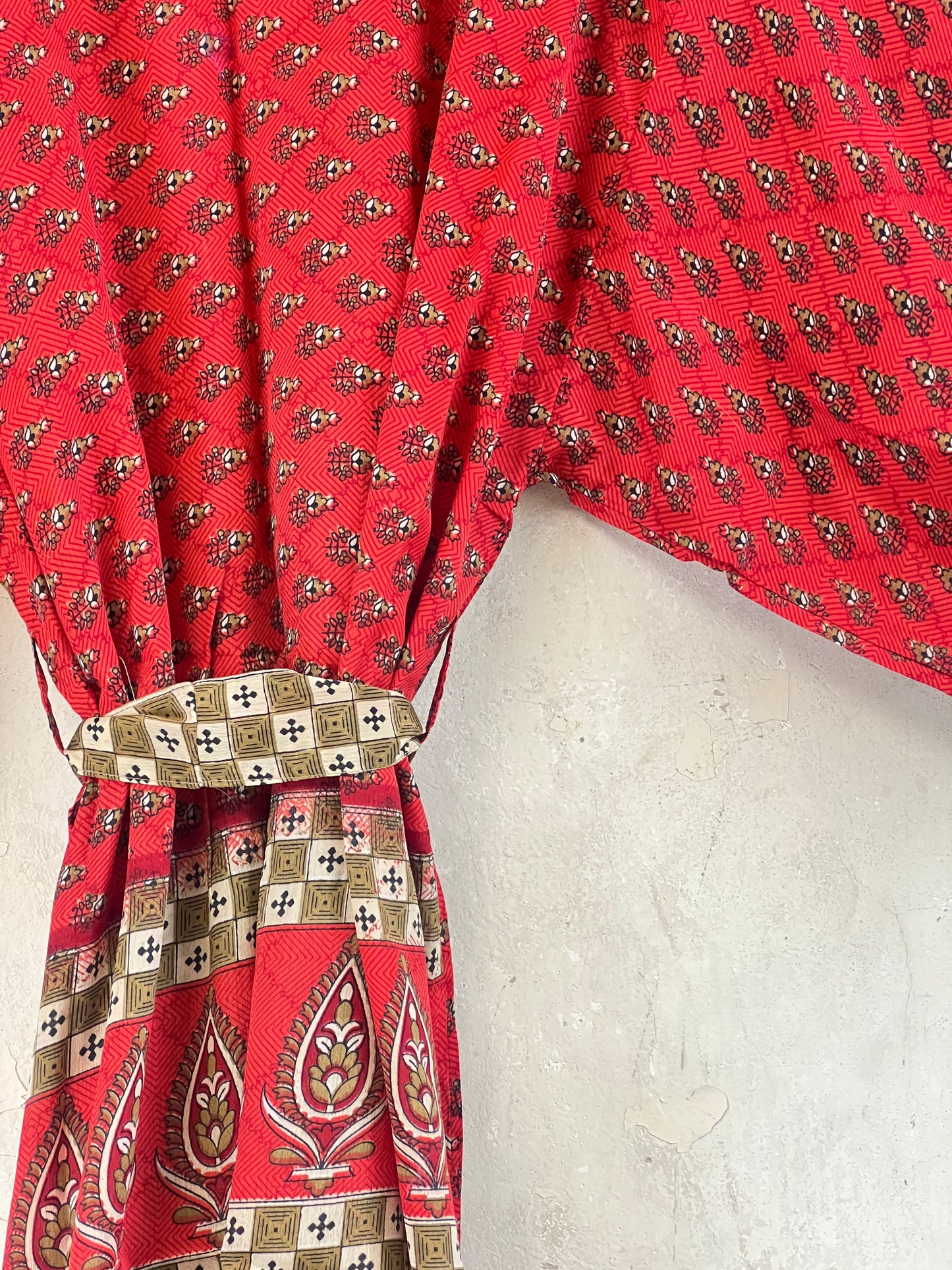Vintage Saree Silk Kimono / Duster - Short