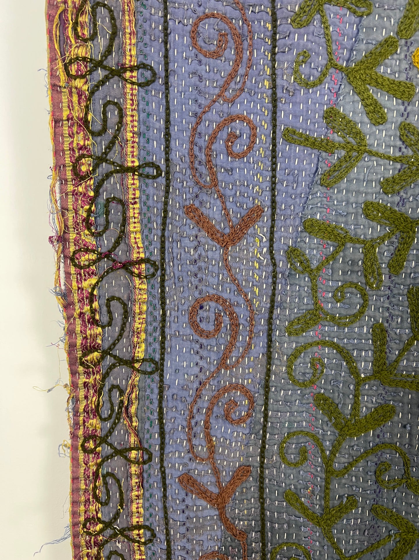 Vintage Kantha Suzani Quilt