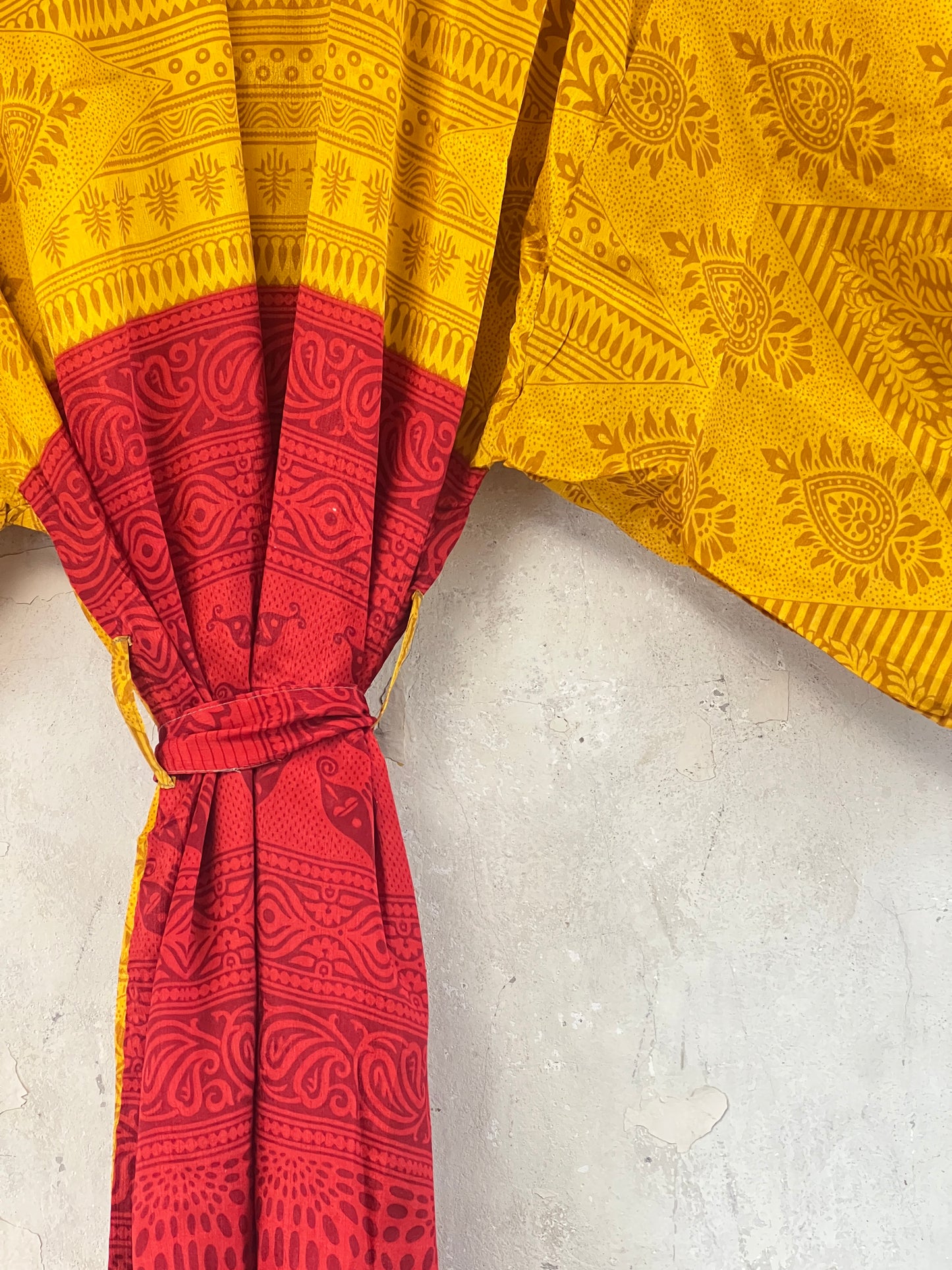 Vintage Saree Silk Kimono / Duster - Short