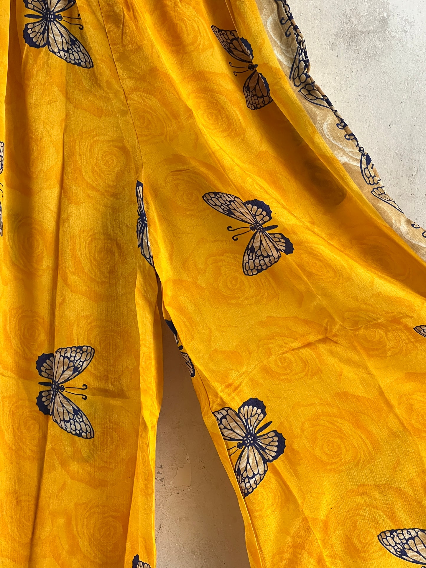 Vintage Saree Silk Trousers & Shirt Co-ordinated Set