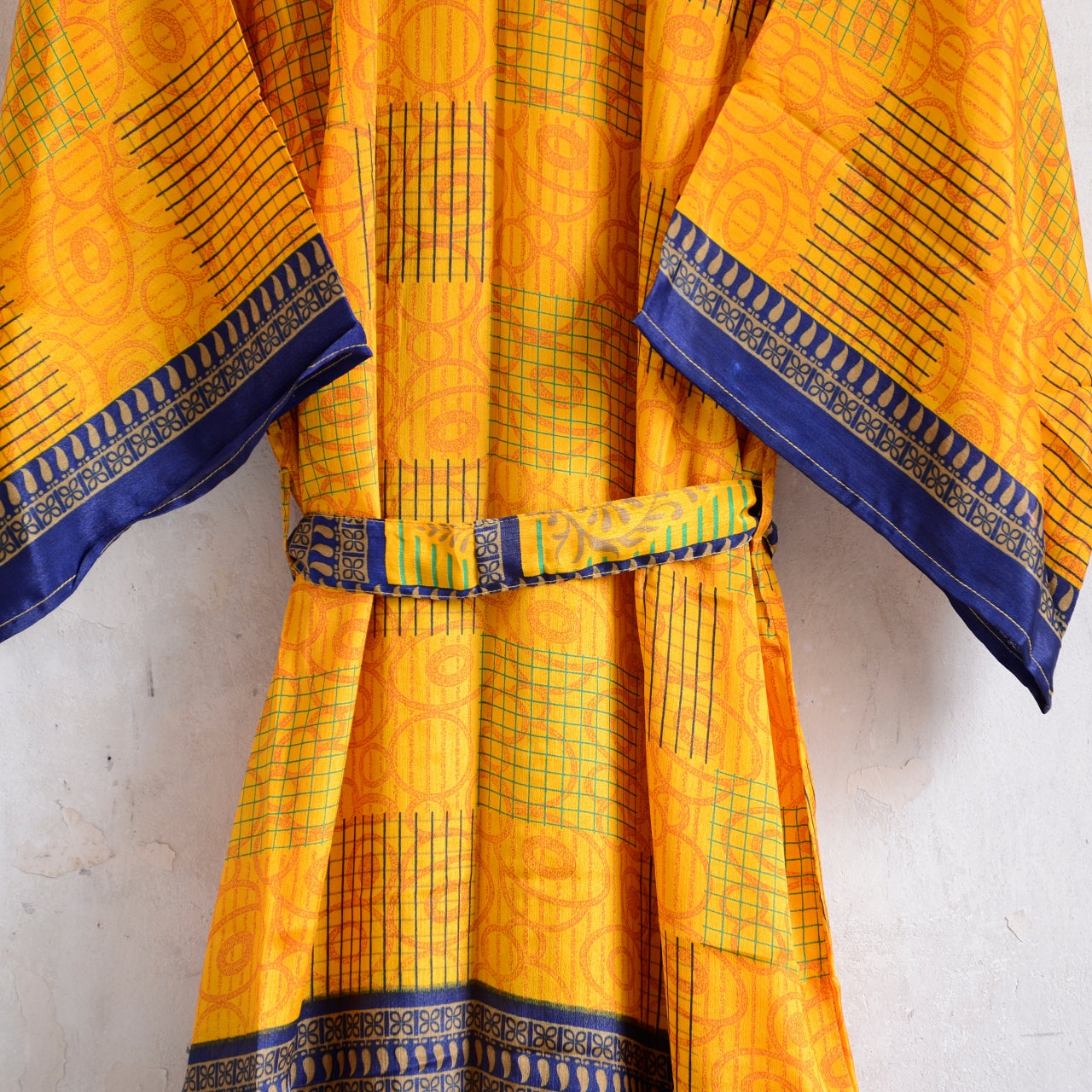 Vintage Saree Silk Kimono / Duster - Long