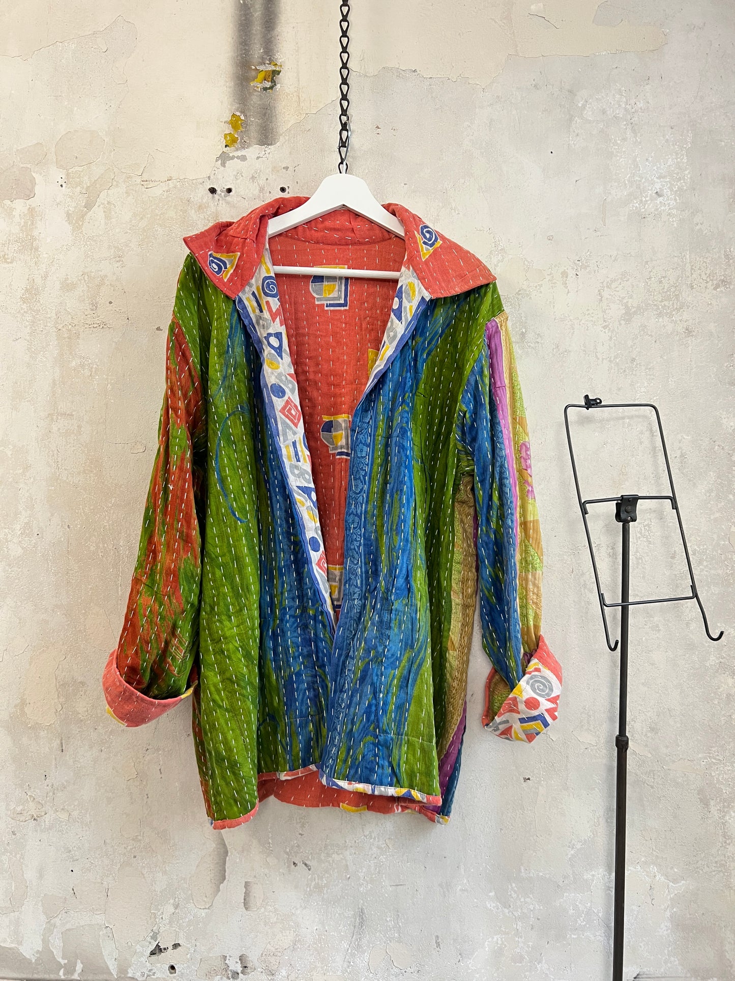 Vintage Cotton Kantha Reversible Jacket ~ No 14