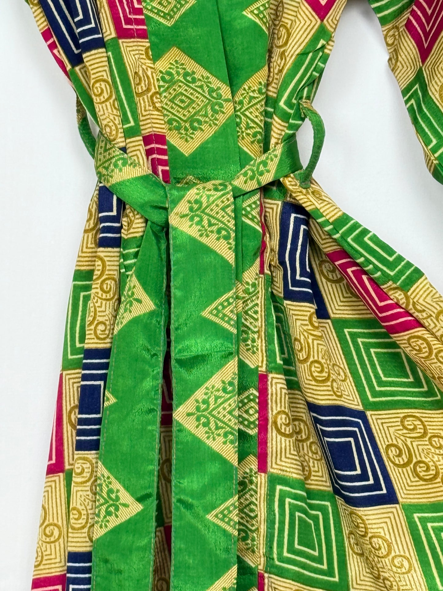 Vintage Saree Silk Kimono / Duster - Long