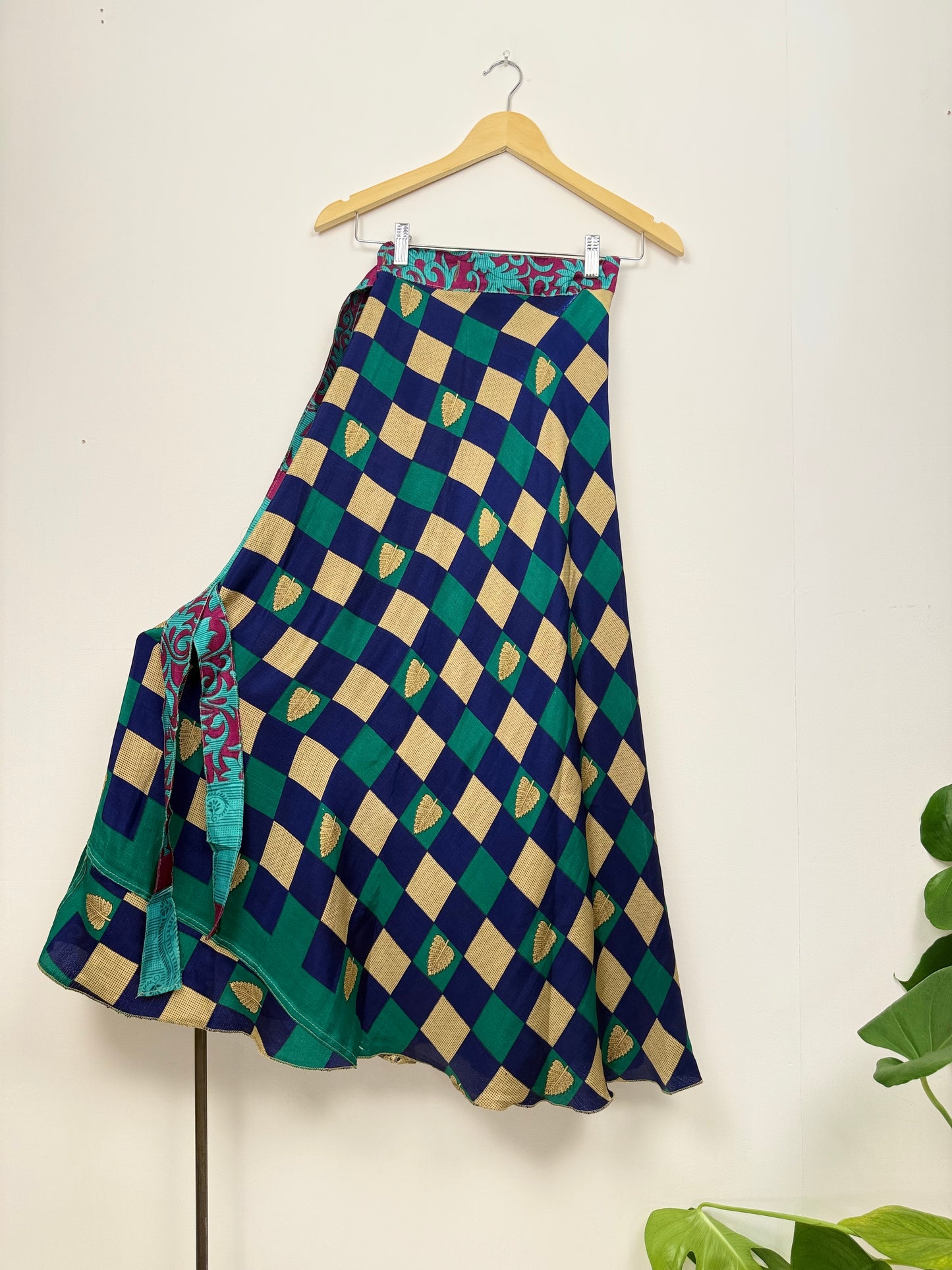 Vintage Saree Silk Wrap Skirt