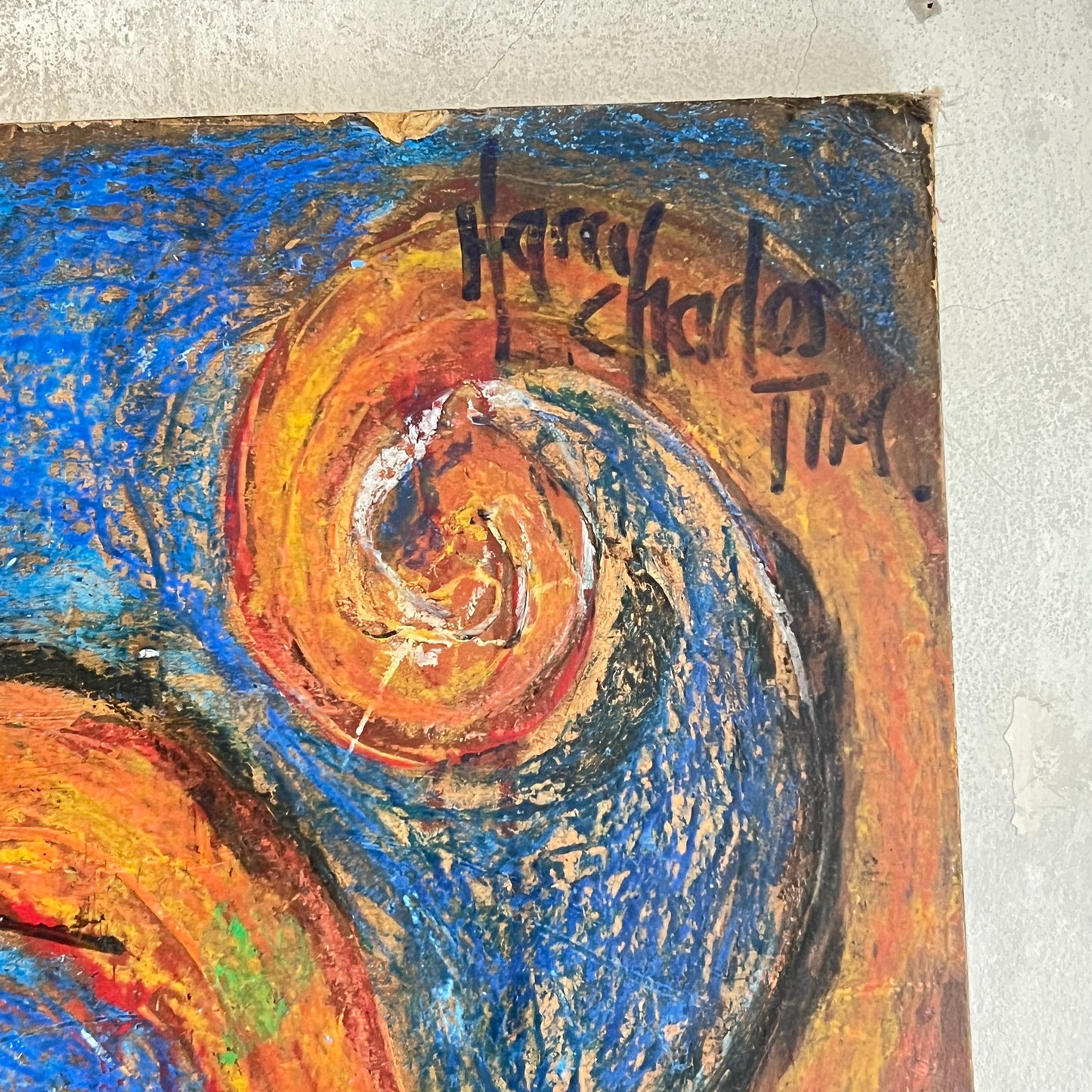 Double sided original mixed media artworks ‘The Prince’ and ‘The Tree of Life’ by contemporary artist Harry Charles Tim