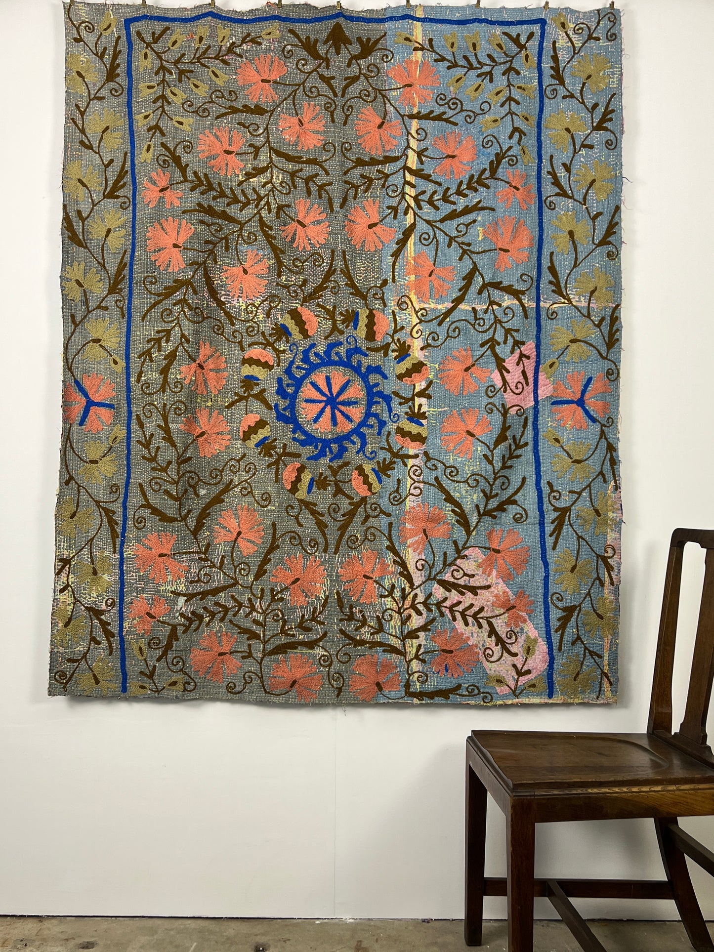 Vintage Kantha Suzani Quilt
