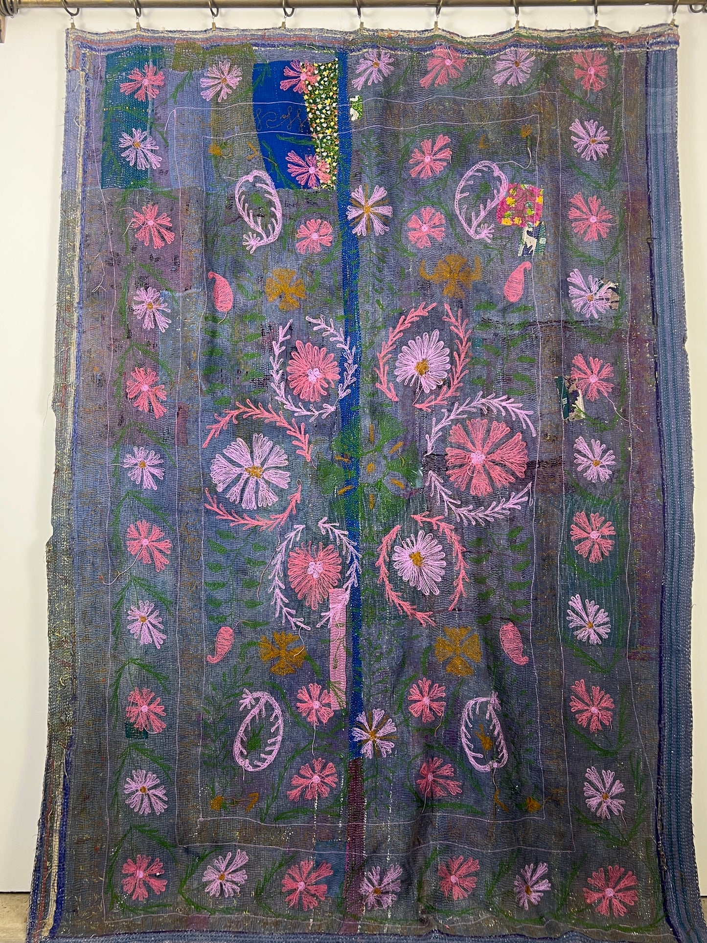 Vintage Kantha Suzani Quilt