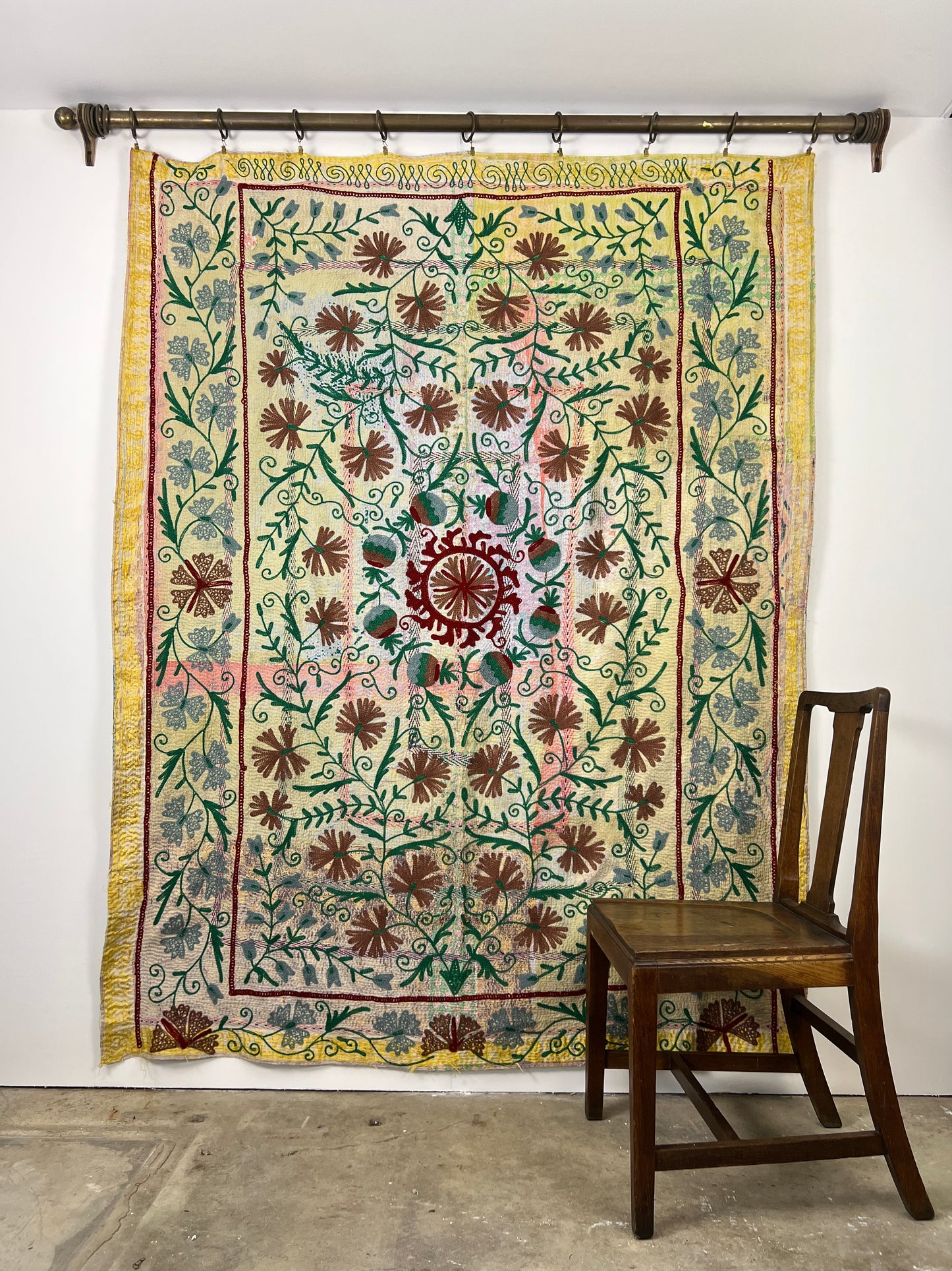 Vintage Kantha Suzani Quilt