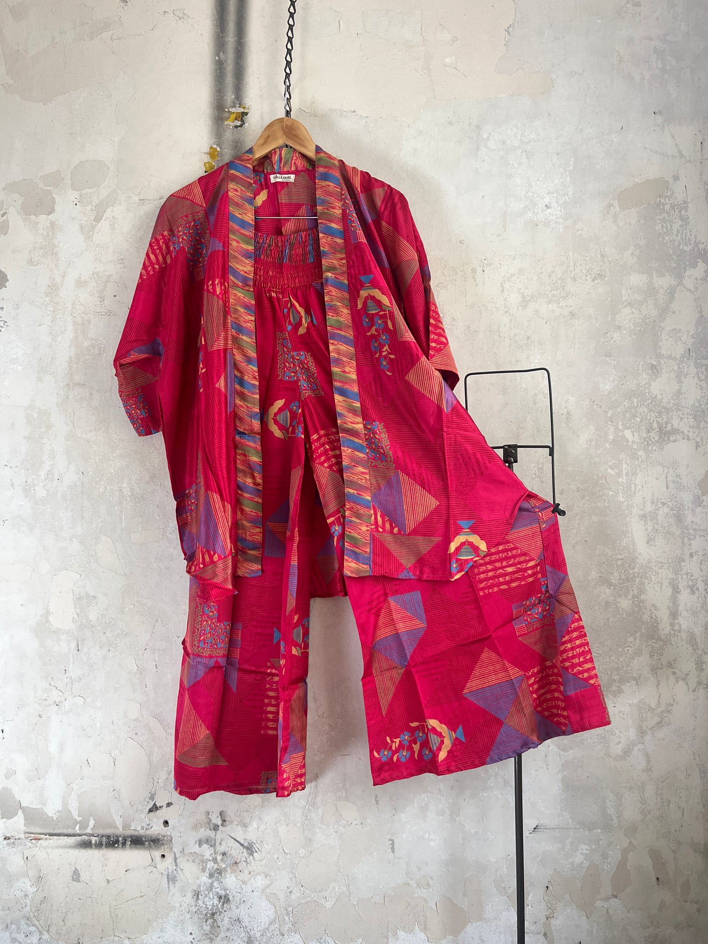 Vintage Saree Silk Trousers & Shirt Co-ordinated Set