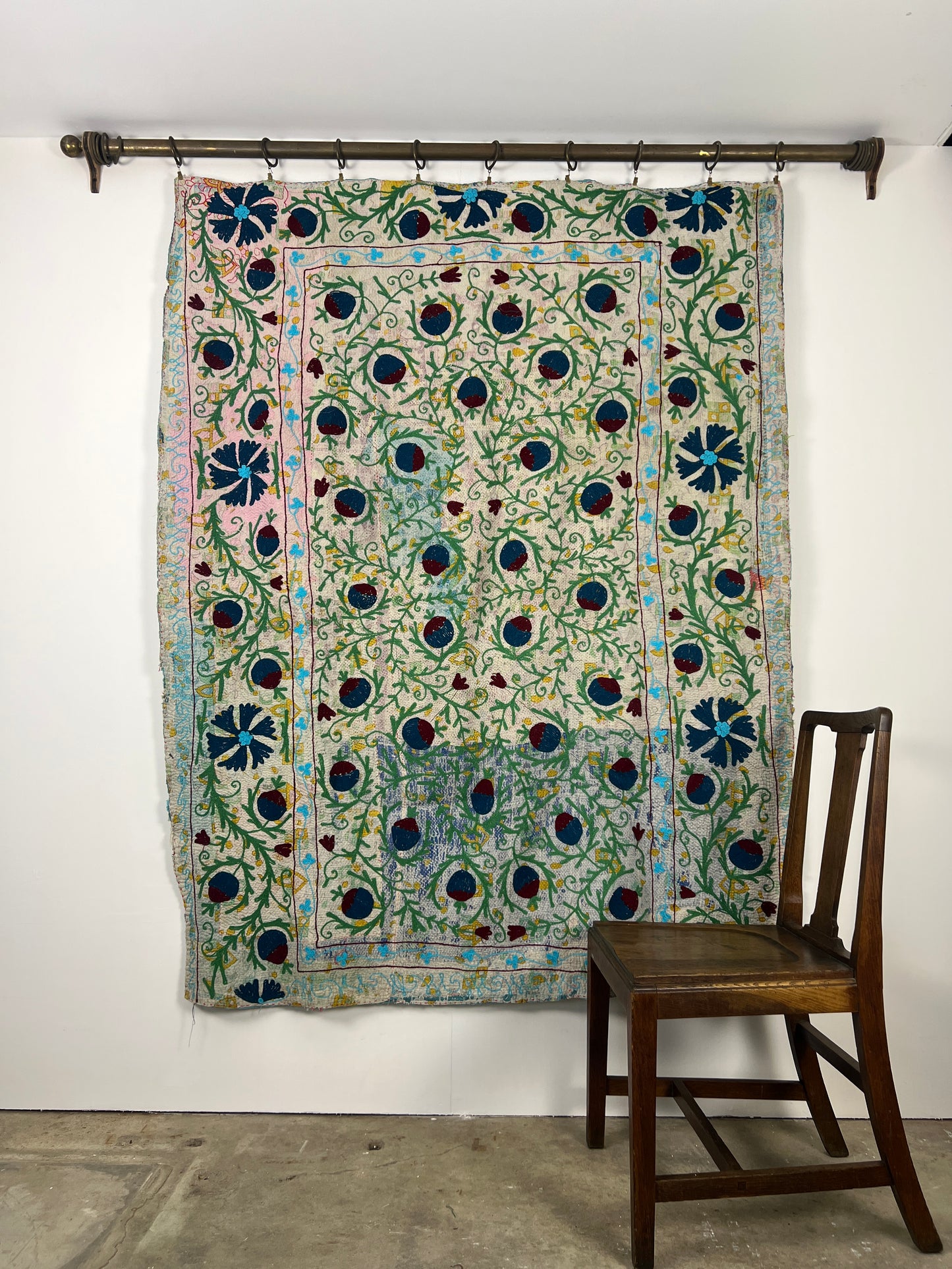 Vintage Kantha Suzani Quilt