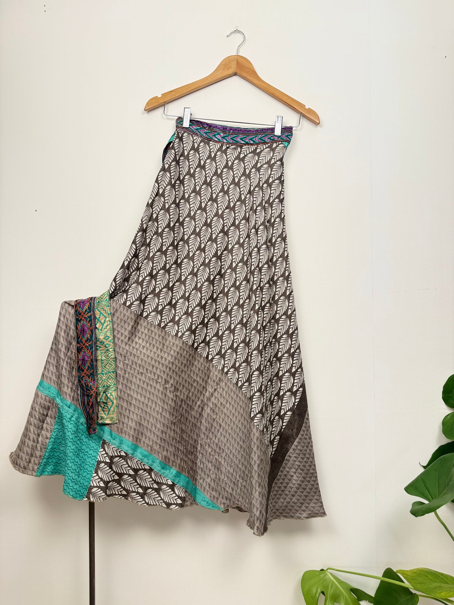 Vintage Saree Silk Wrap Skirt