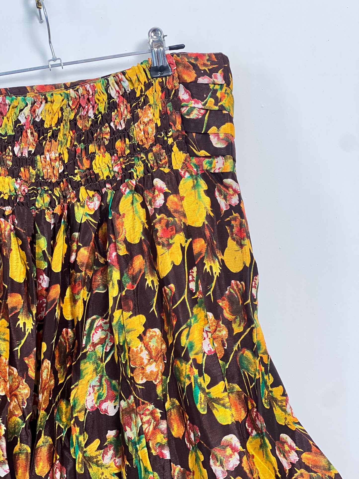 Vintage Saree Silk Pleated Skirt