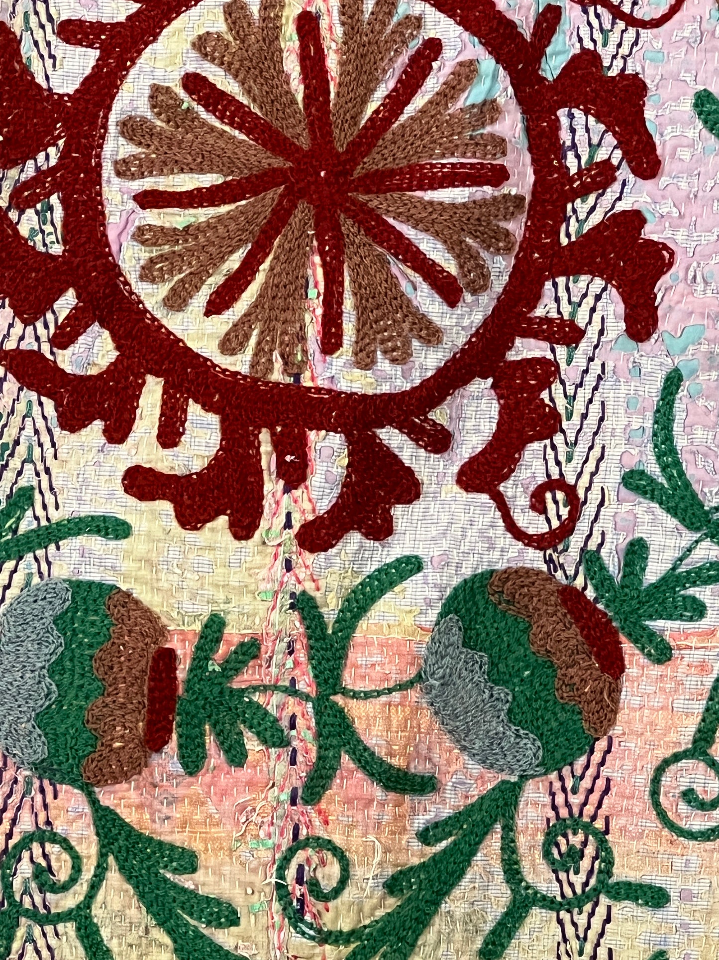 Vintage Kantha Suzani Quilt