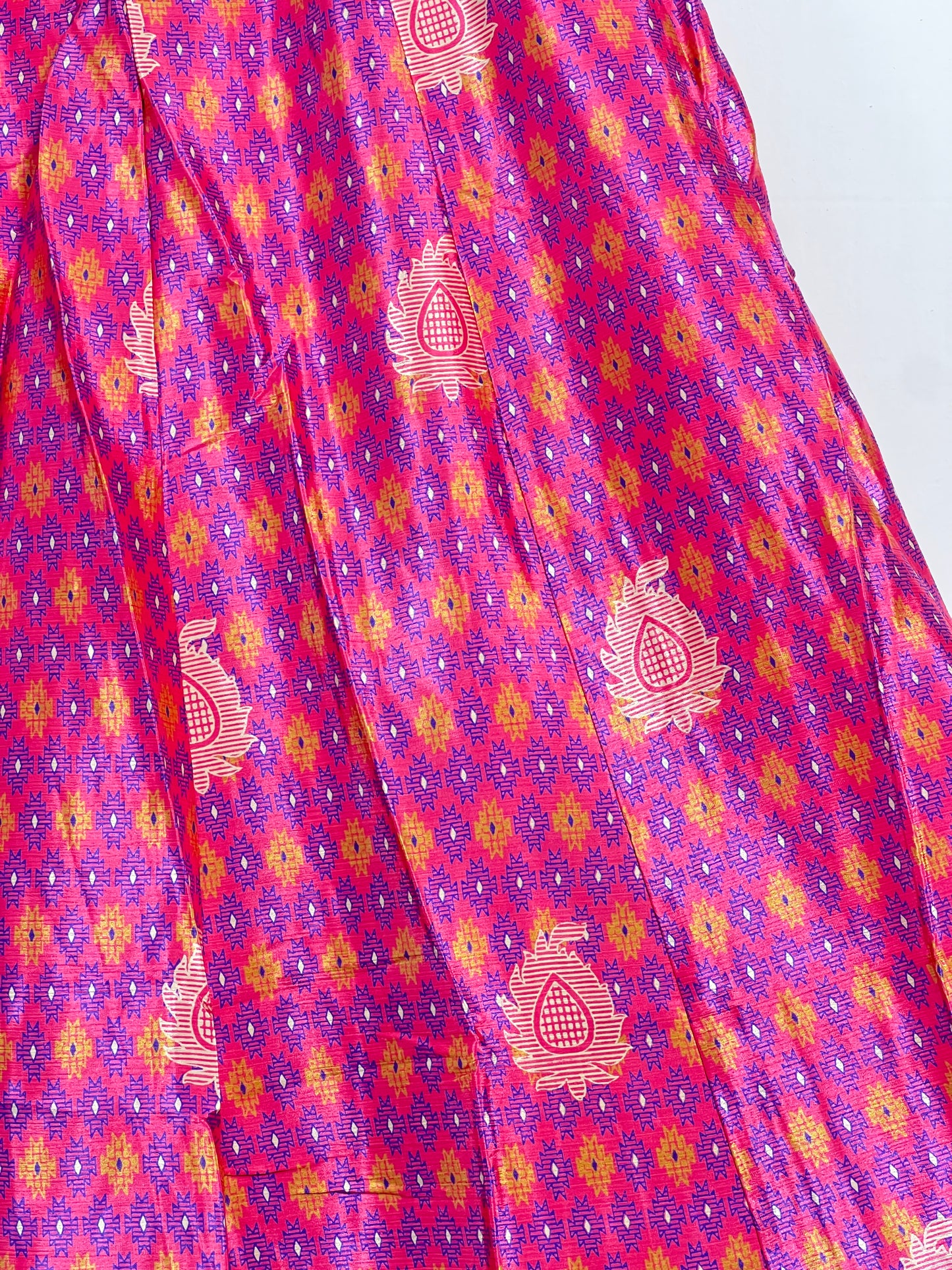 Vintage Saree Silk Pleated Skirt