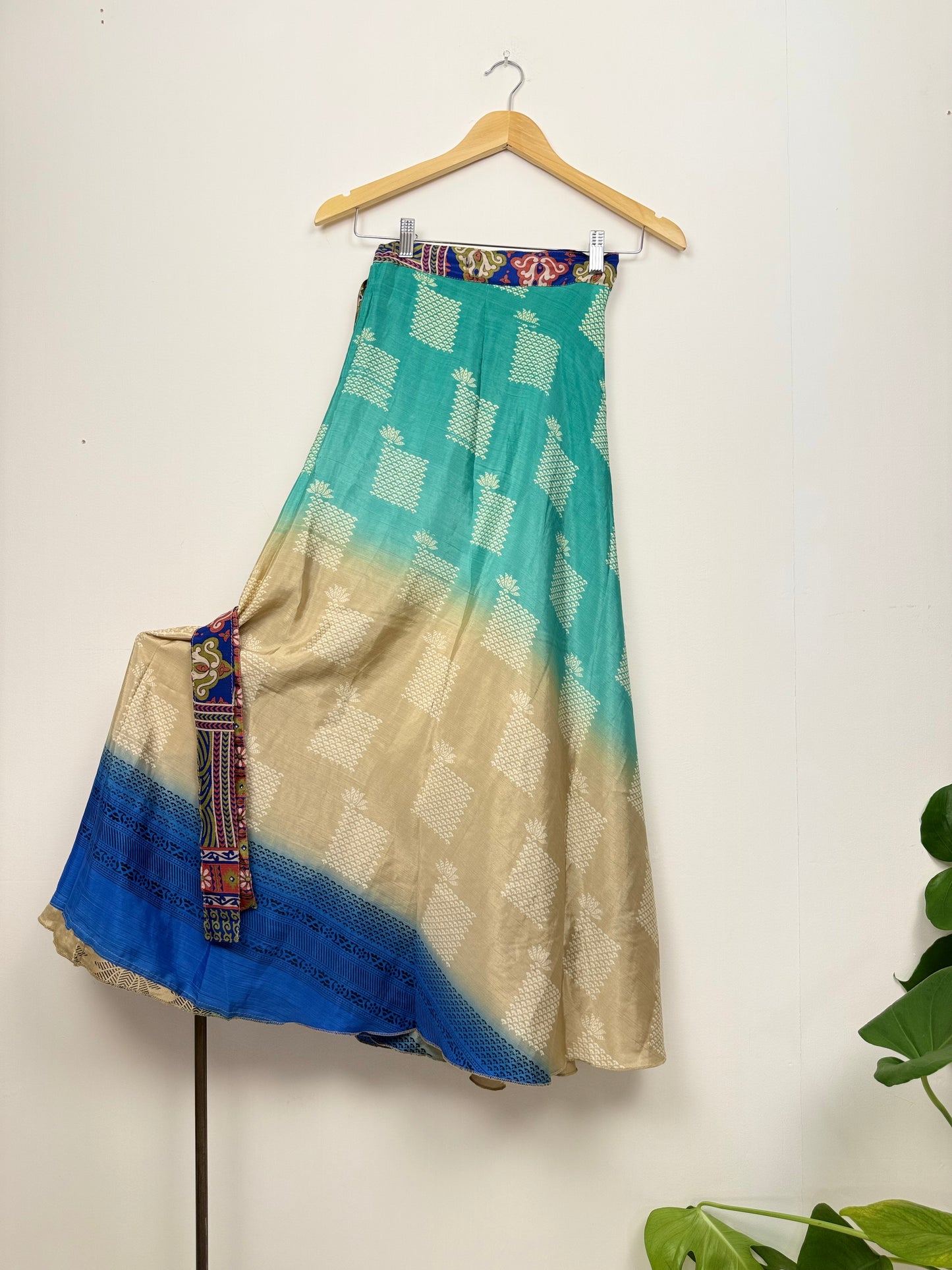 Vintage Saree Silk Wrap Skirt
